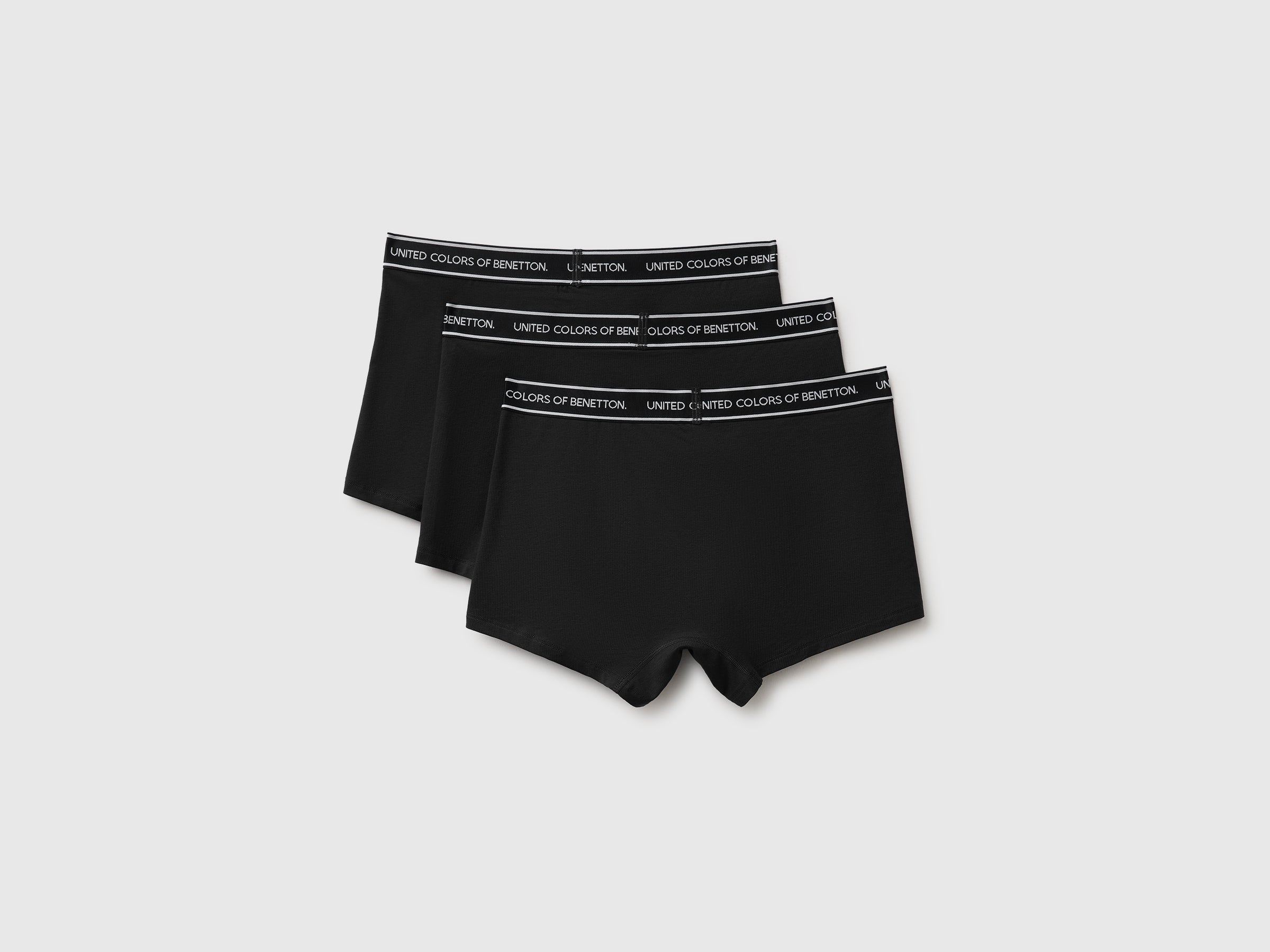 Benetton boxer cotone nero 3 pezzi taglia M