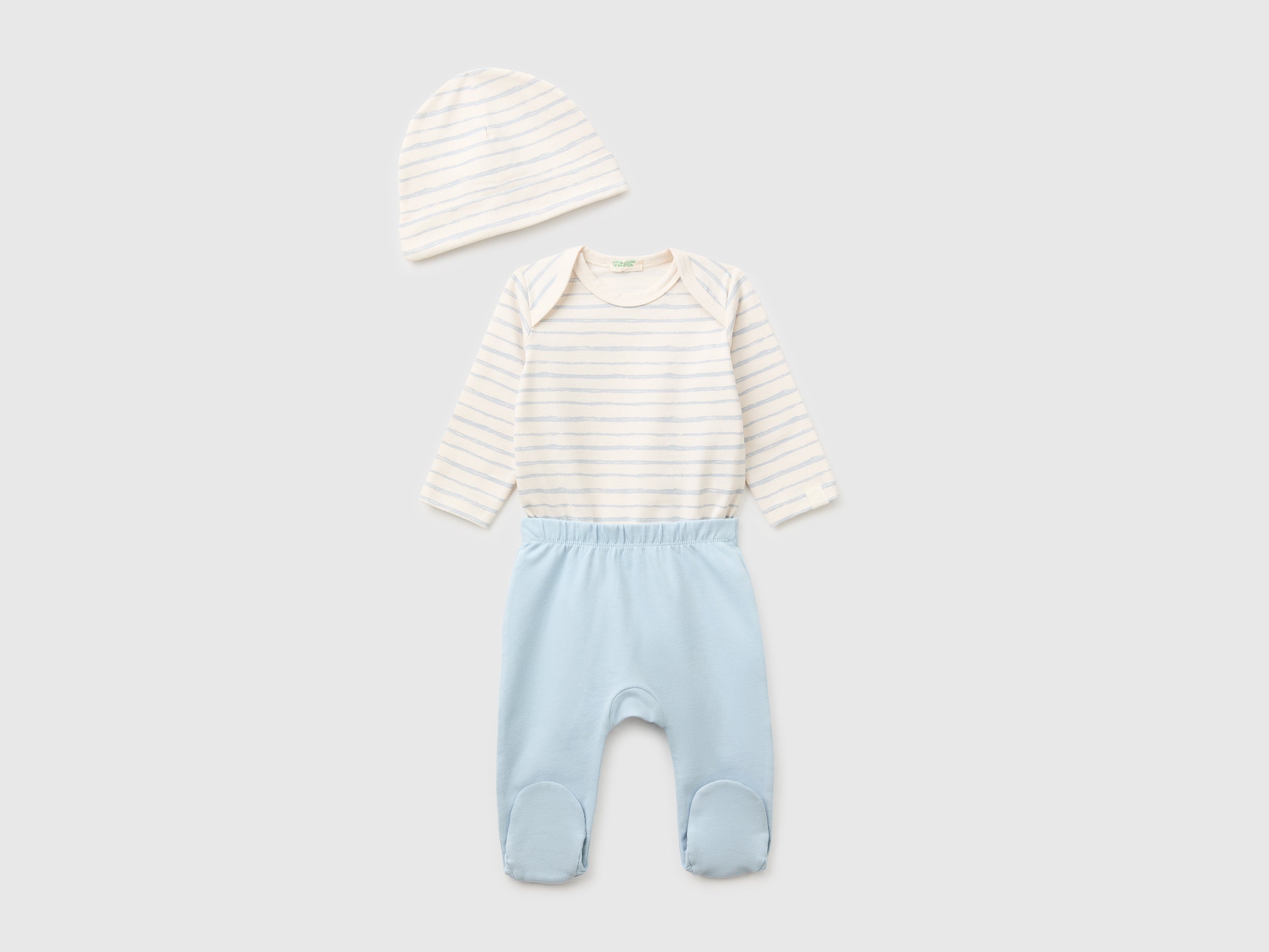 United Colors of Benetton set neonato 3 pezzi cotone 68