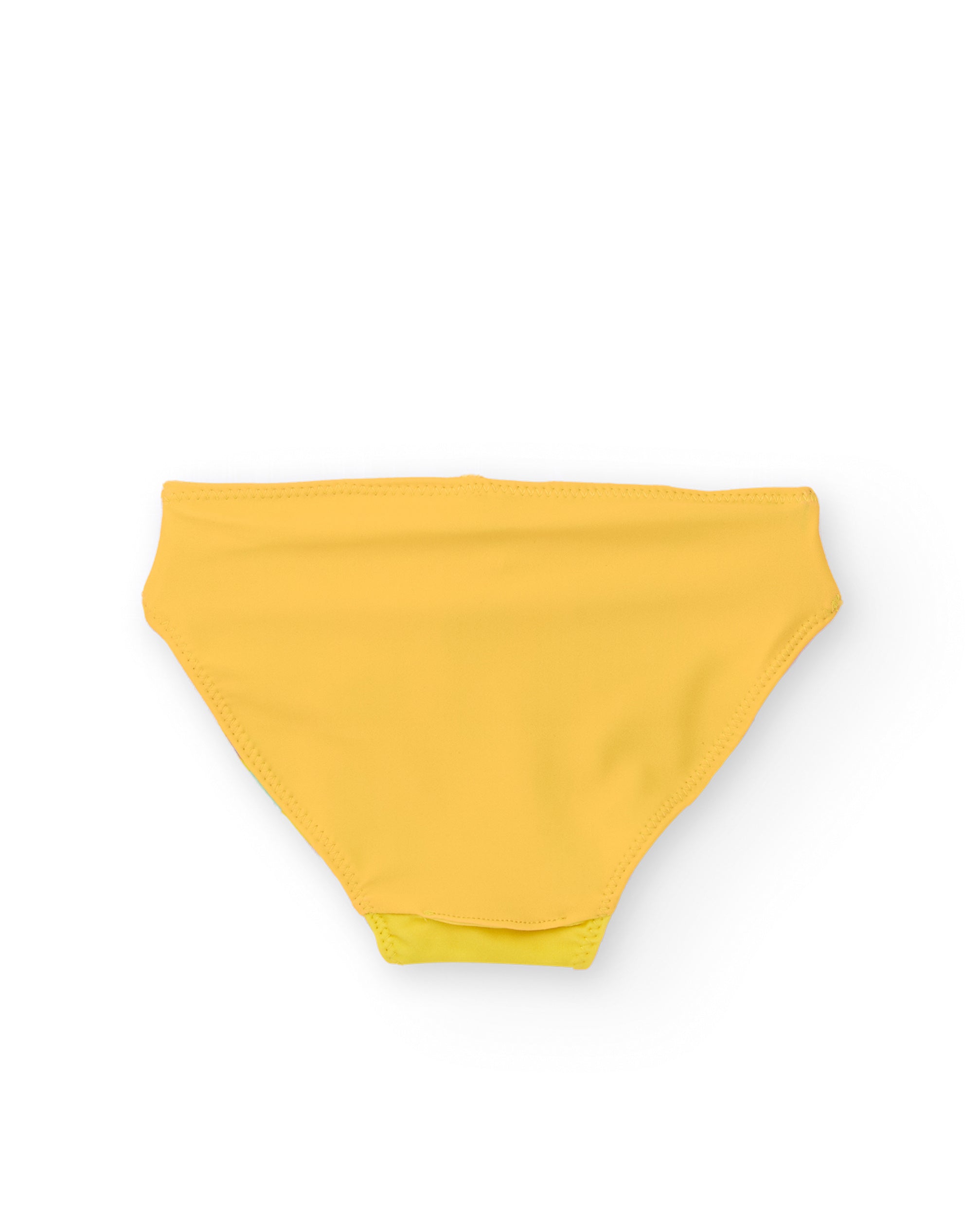 TucTuc Costumi Da Bagno slip bikini bambina costume giallo reversibile