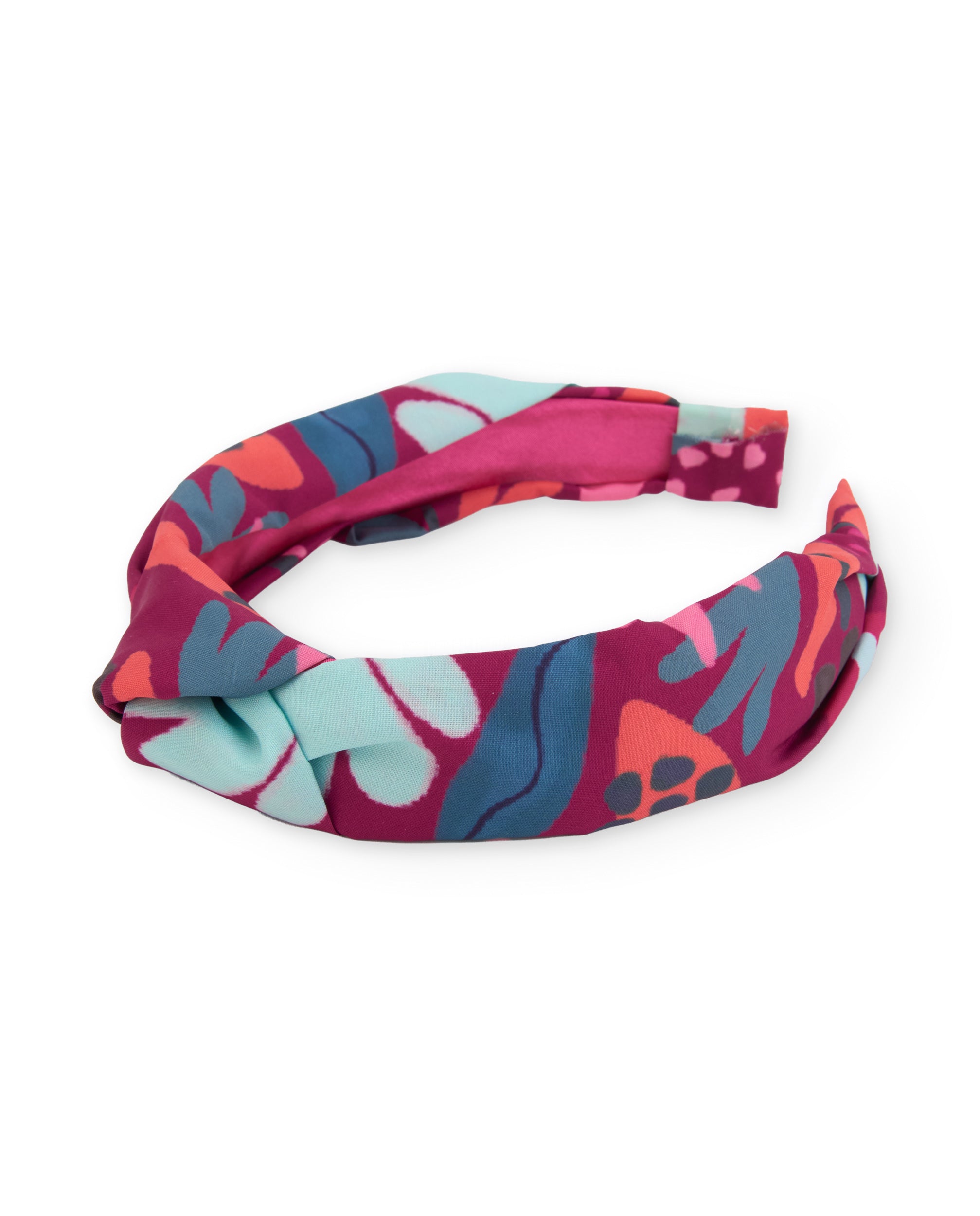 TucTuc Accessori Fascia bambina bordeaux floreale U