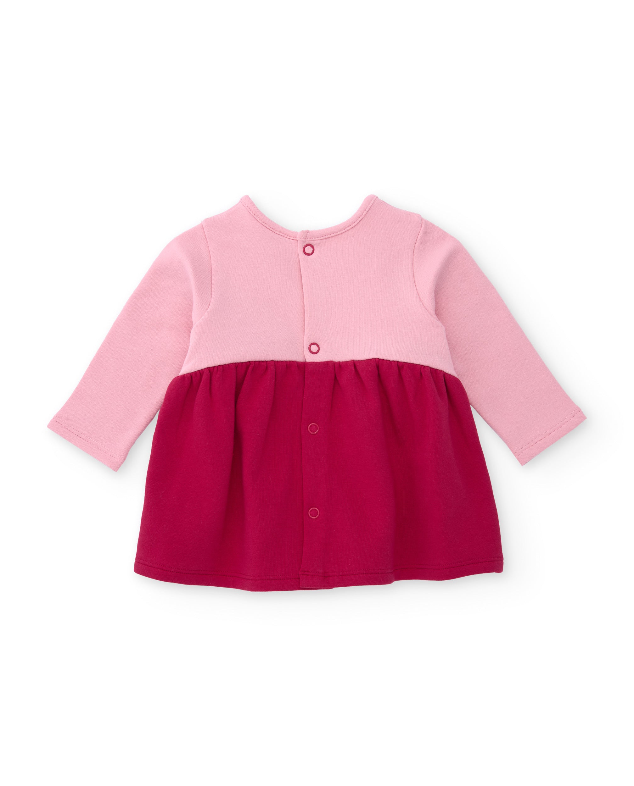 TucTuc Vestiti Abito Neonata Bordeaux Felpa Orso Ricamato