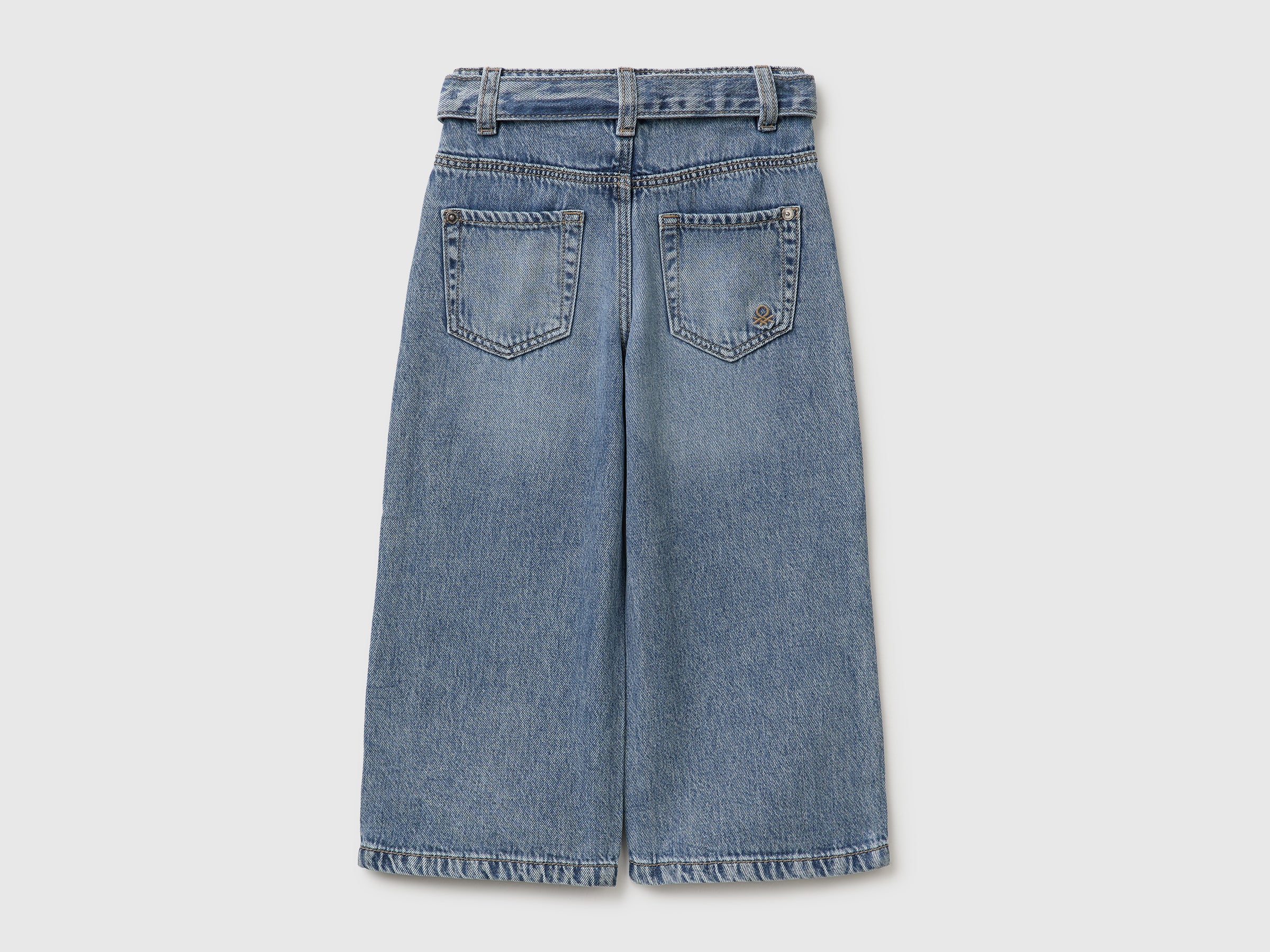 United Colors of Benetton jeans larghi con cintura cotone bimbo 82-116