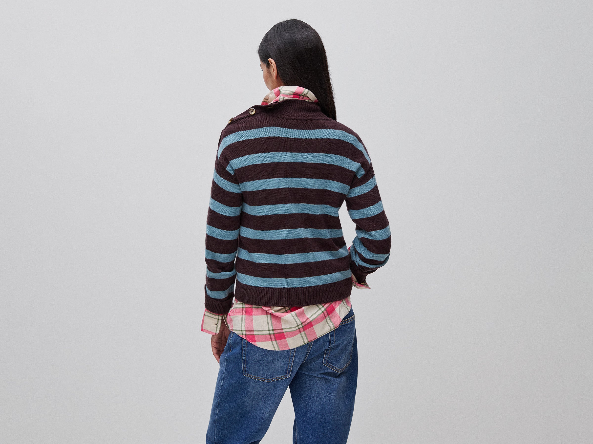 United Colors of Benetton Maglione Dolcevita Lana Cashmere Donna