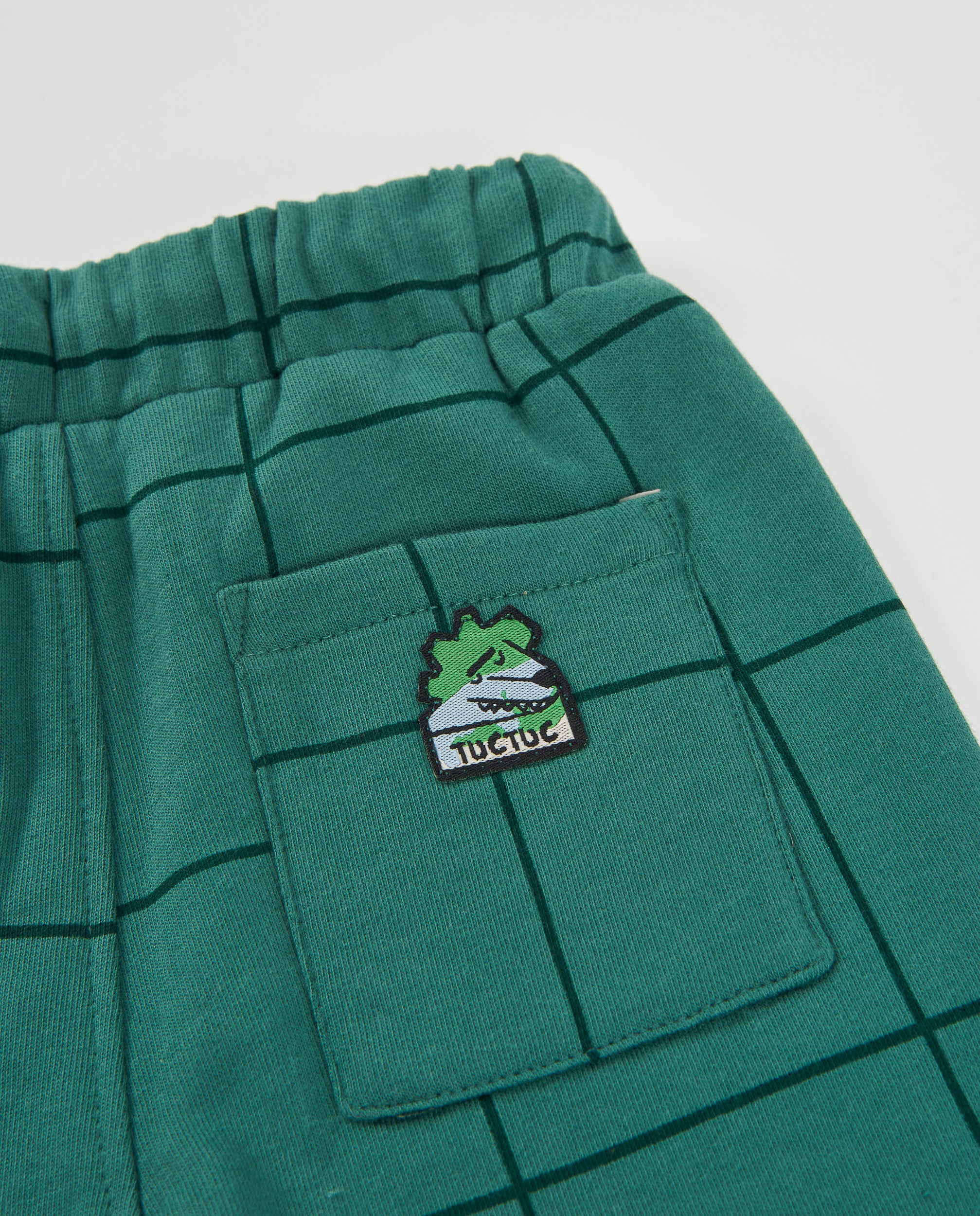 TucTuc Pantaloni pantalone tuta bimbo verde quadri