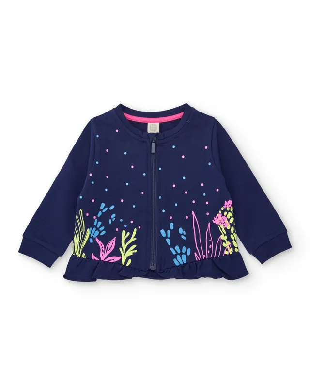 TucTuc Felpe Felpa Bambina Blu Navy con Zip