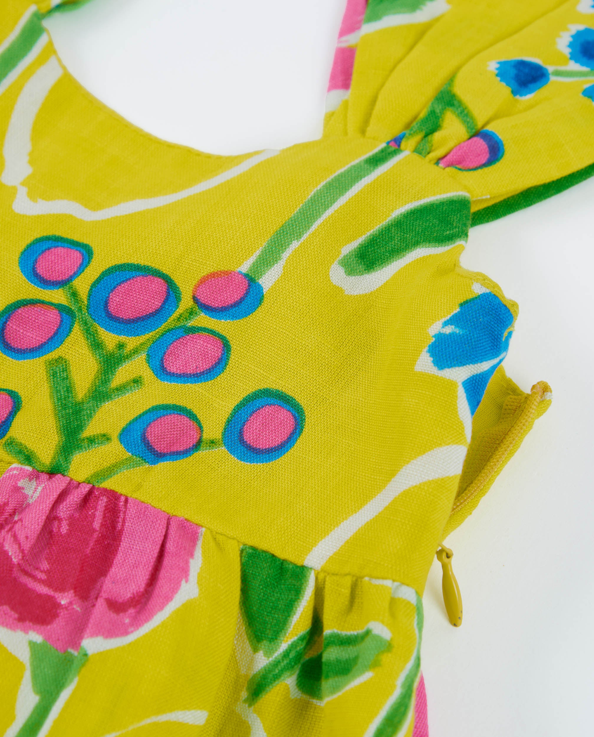 TucTuc Vestiti Vestito bimba giallo fiori volant