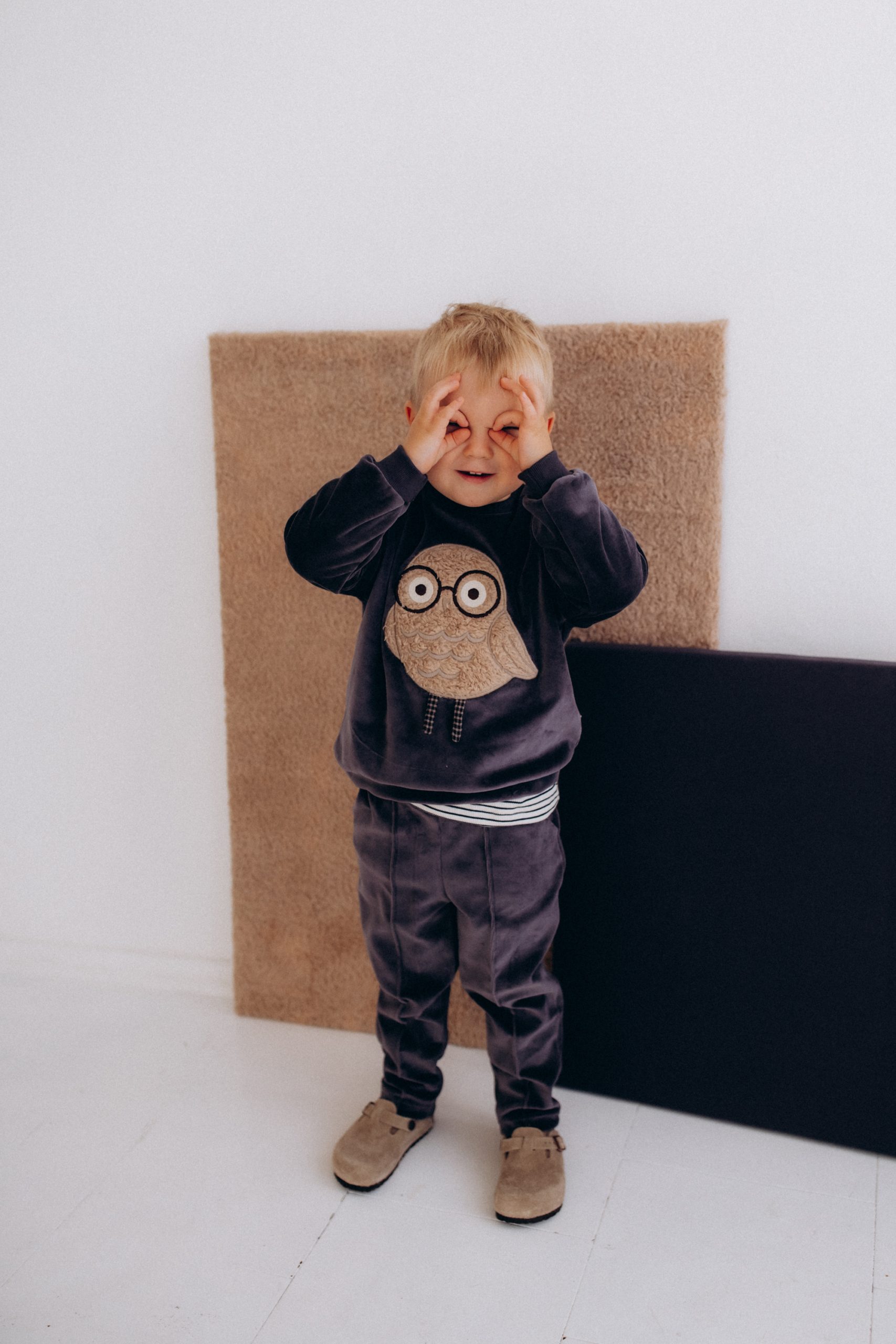 Woolly Organic Kids Trousers pantaloni ciniglia cotone bio