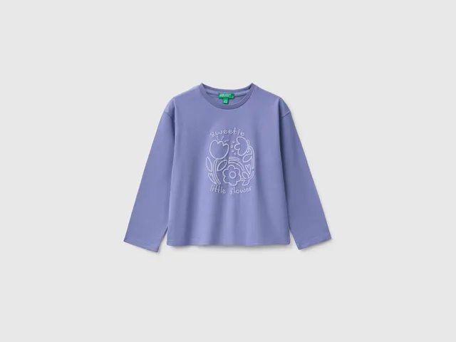 United Colors of Benetton maglietta manica lunga stampa taglia 104 bio