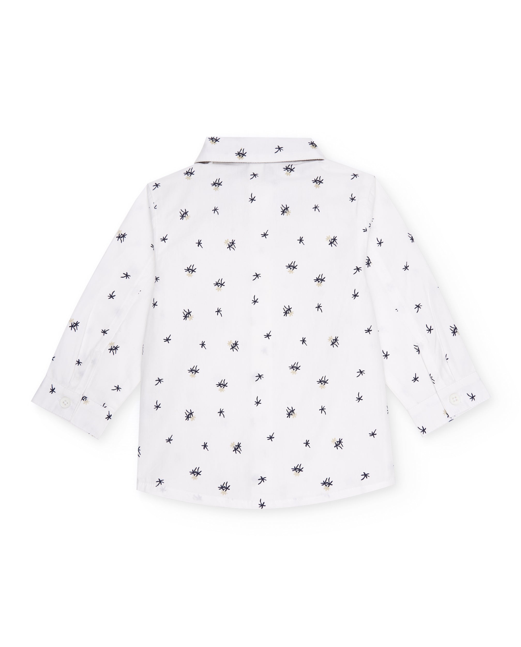 TucTuc Camicette Camicia Bimbo Bianco Palme con Papillon