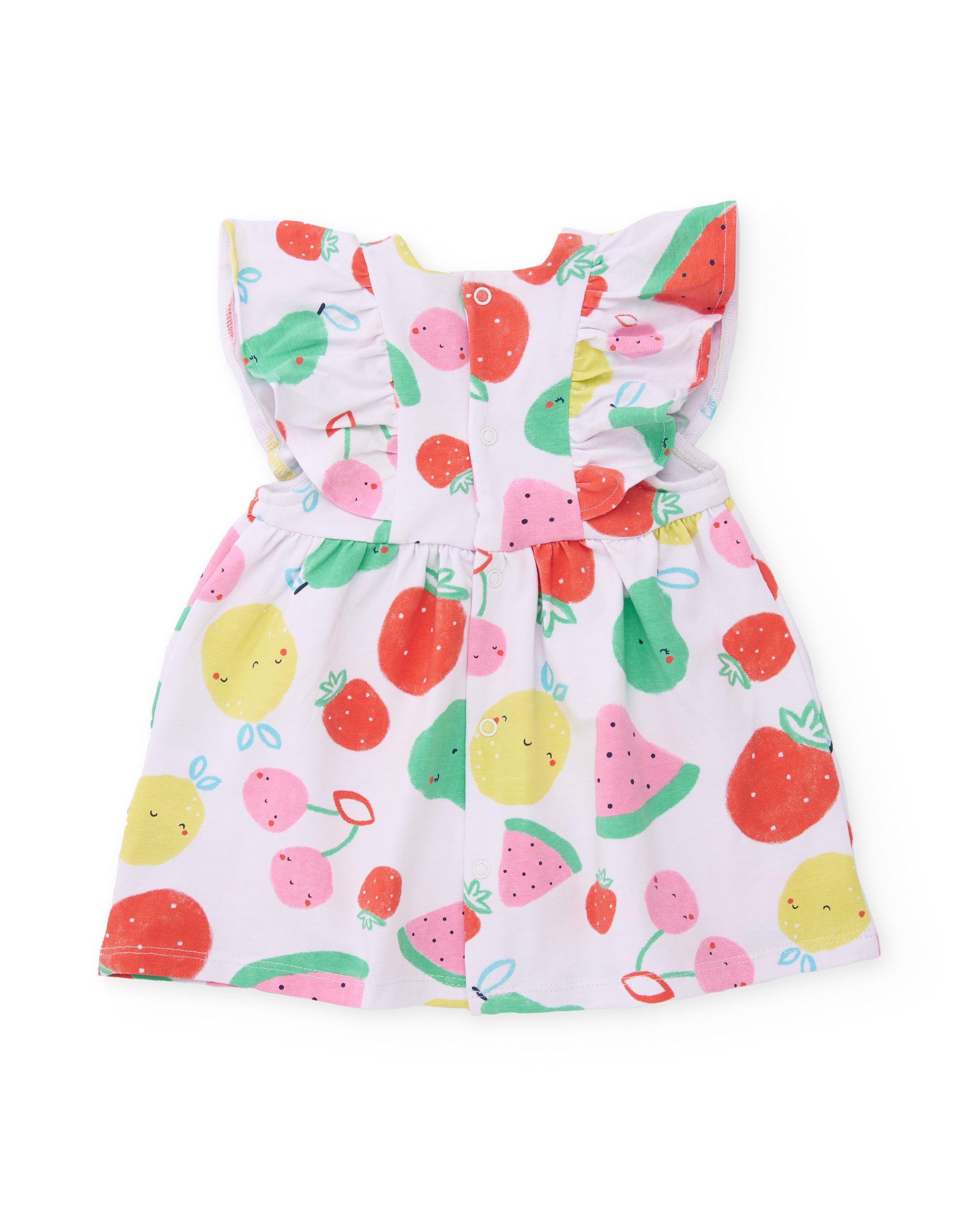 TucTuc Vestiti Vestito Neonata Bianco Frutta Estate