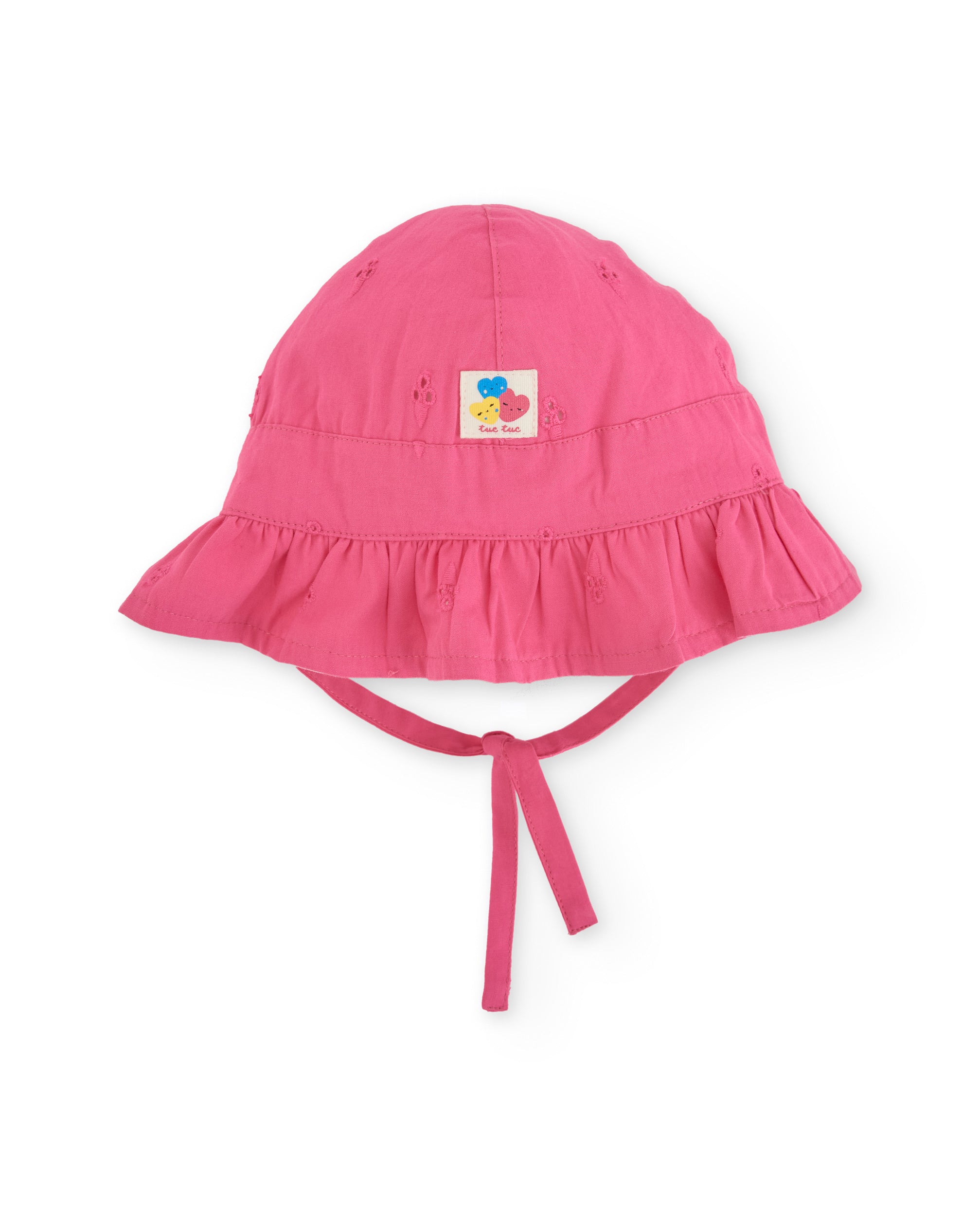 TucTuc Accessori cappellino neonato rosa tessuto