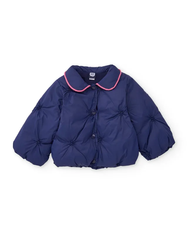 TucTuc Cappotti Cappotto neonata blu trapuntato 6-9M
