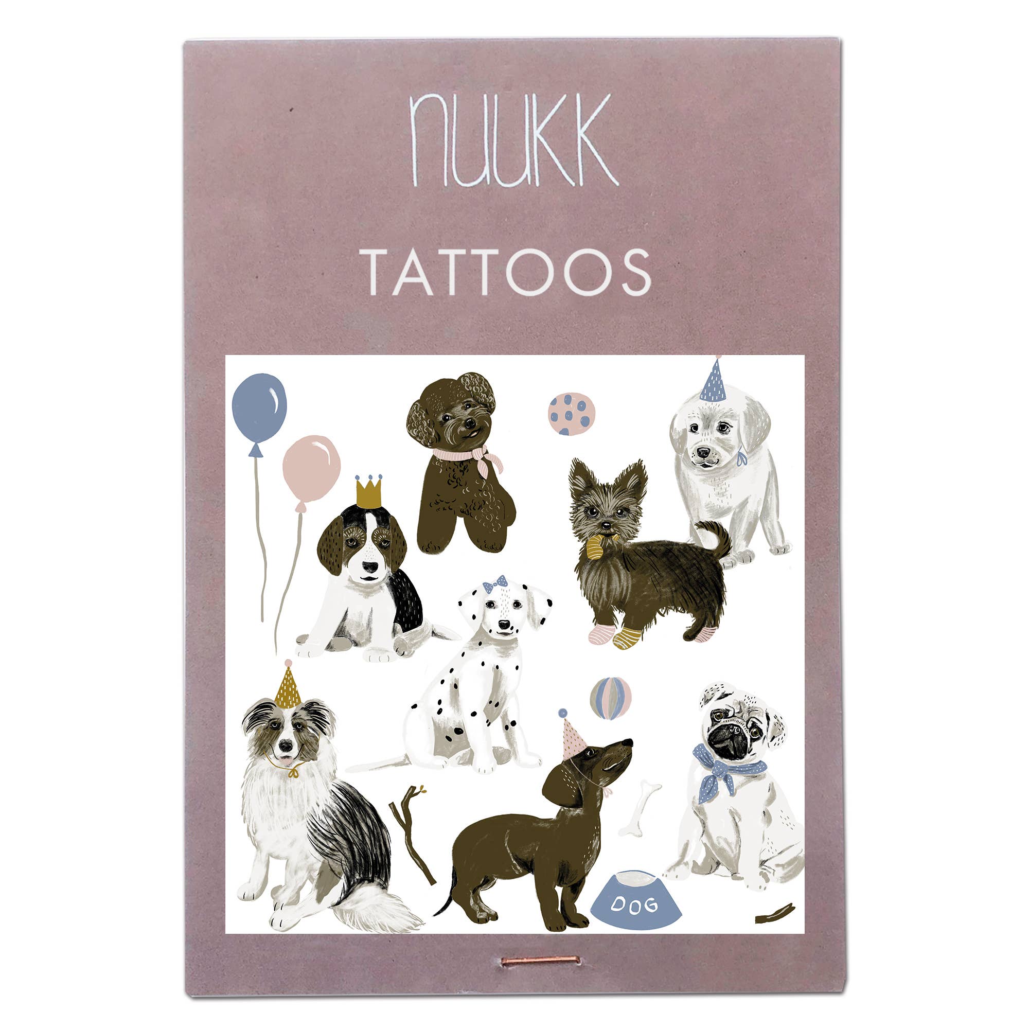 Nuuk tatuaggi temporanei cani bambini vegan
