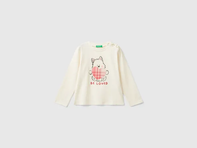 United Colors of Benetton t-shirt bimba cotone animalier