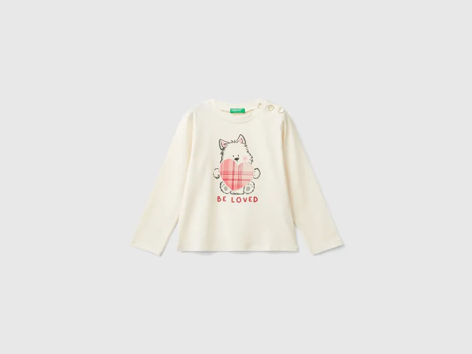 United Colors of Benetton t-shirt bimba cotone animalier
