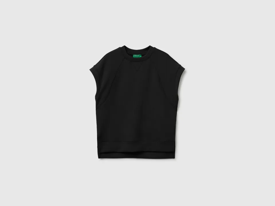 United Colors of Benetton Flowing top slits maglia M modale spacchi