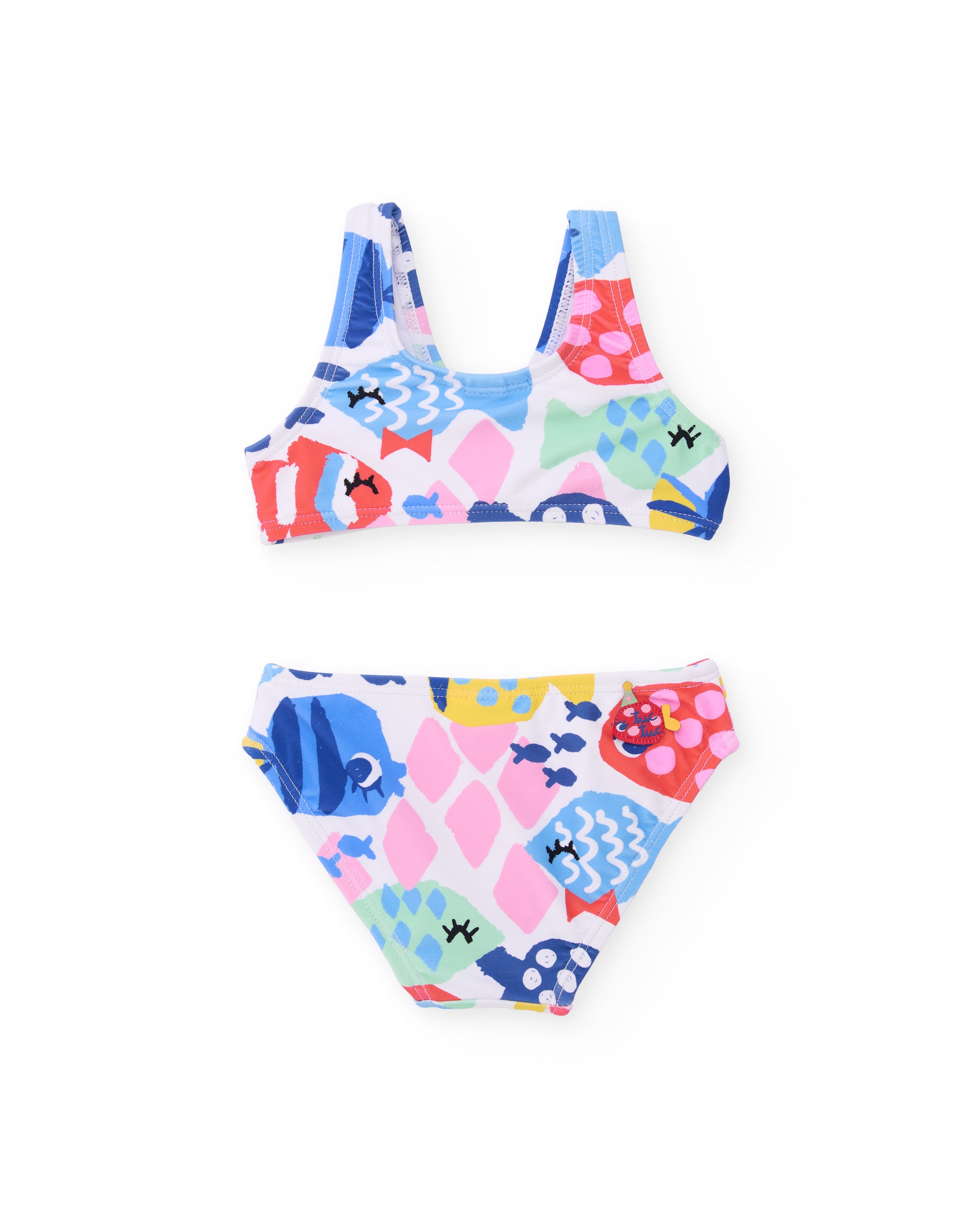 TucTuc Costumi bikini bambina multicolore pesci 2 pezzi