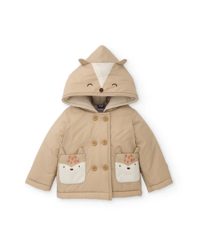 TucTuc Cappotti Cappotto neonato beige cappuccio orecchie