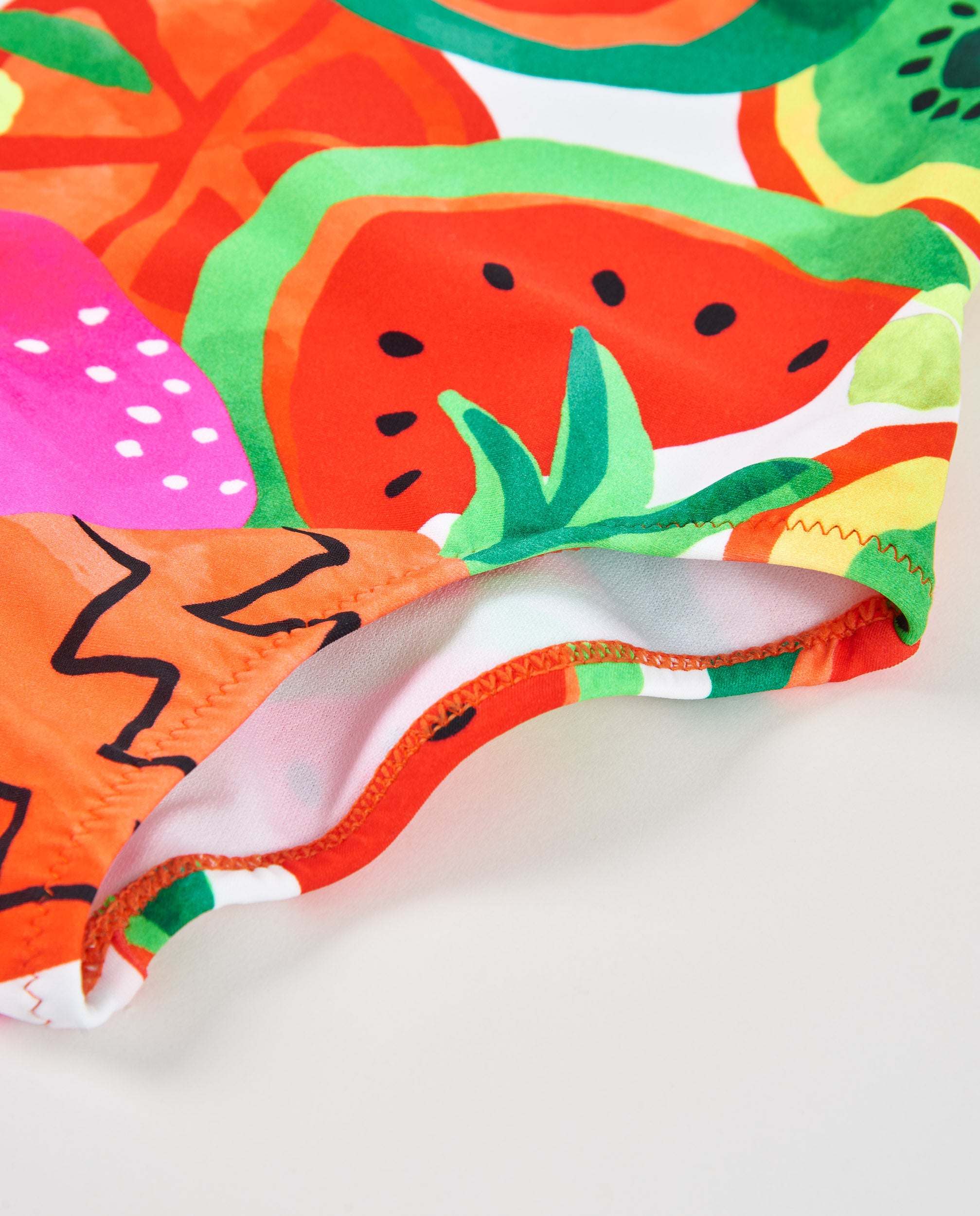 TucTuc Costumi costume bambina volant stampa frutta rosso