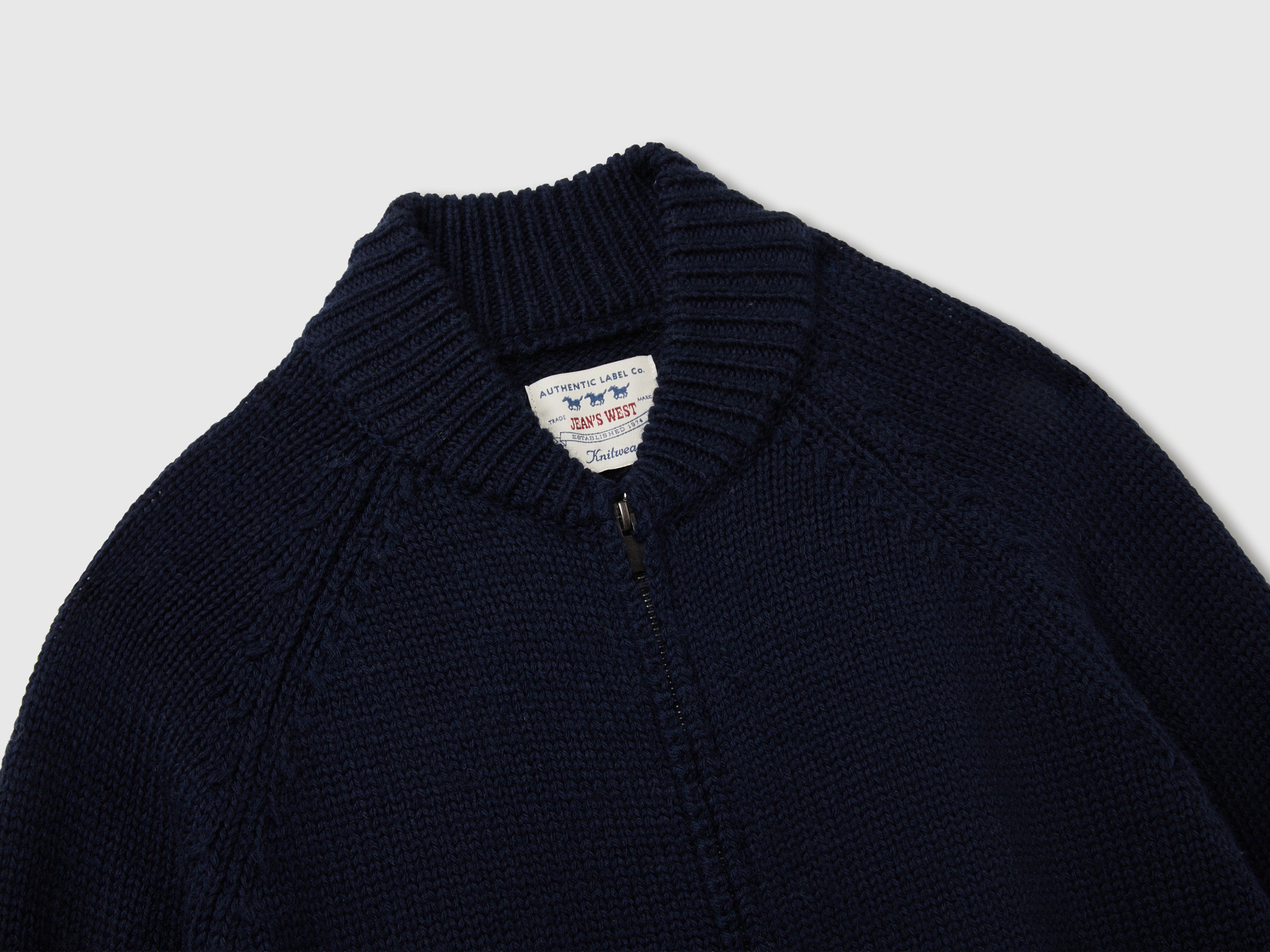 Benetton Sweaters Cardigan lana zip bomber taglia L