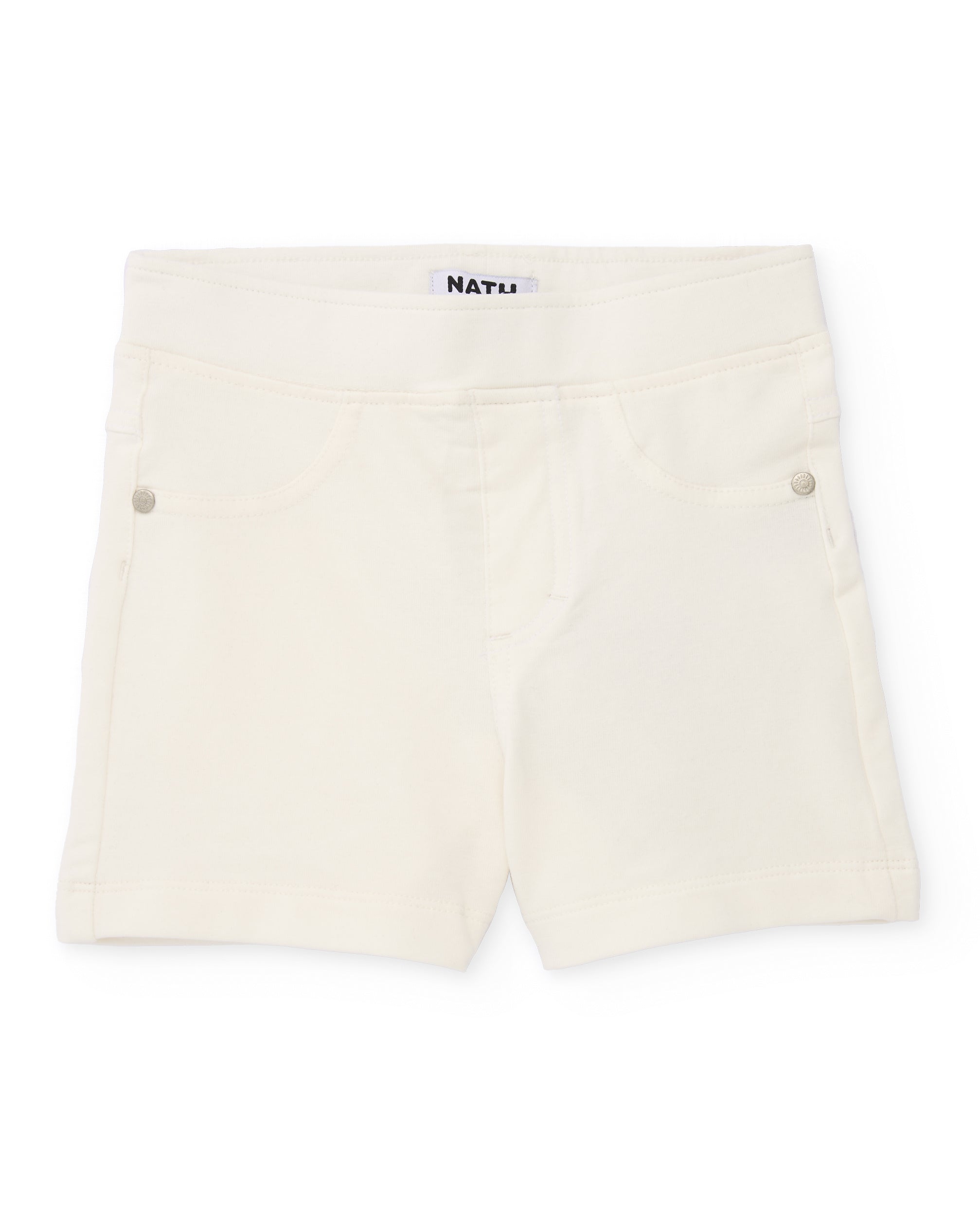 TucTuc Bermuda shorts bambina bianco elasticizzato tasche