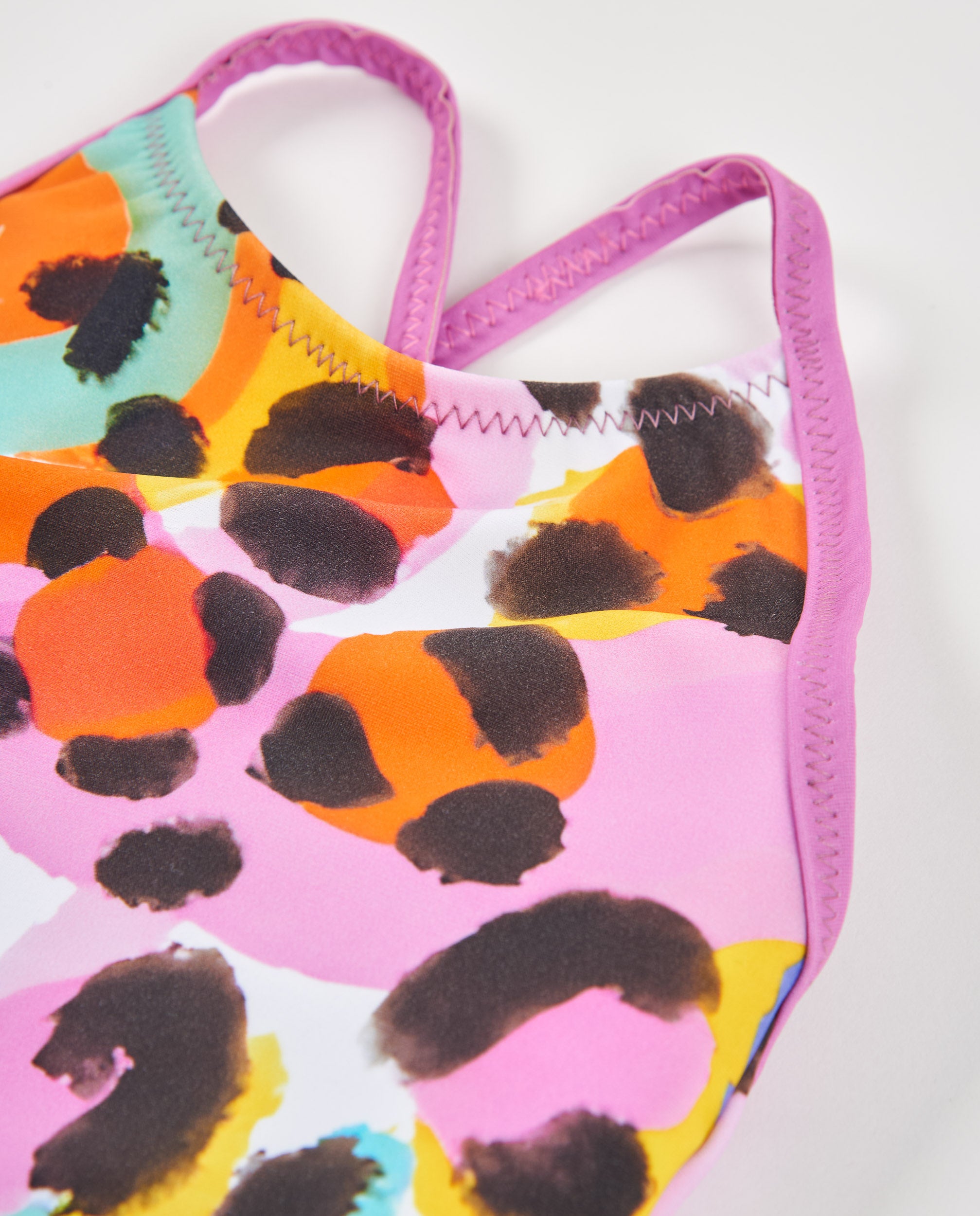 TucTuc Costumi Da Bagno Costume Bambina Bianco Astratto
