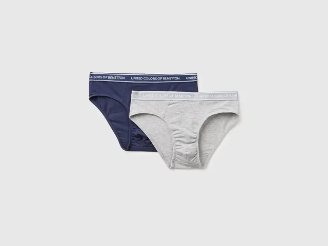 United Colors of Benetton slip 2 pezzi cotone elastico logo bimbo
