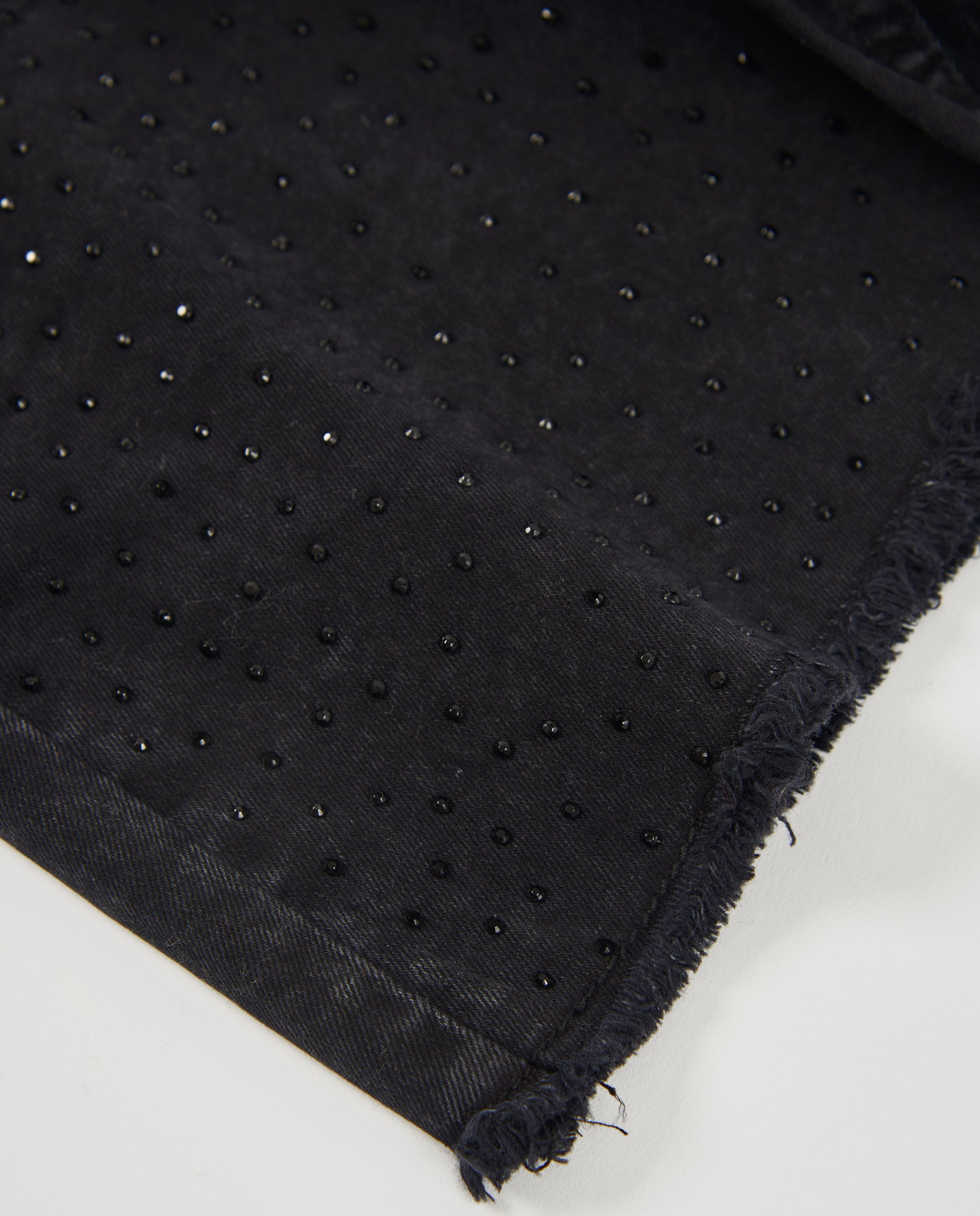 TucTuc Bermuda shorts bambina nero denim sfrangiato