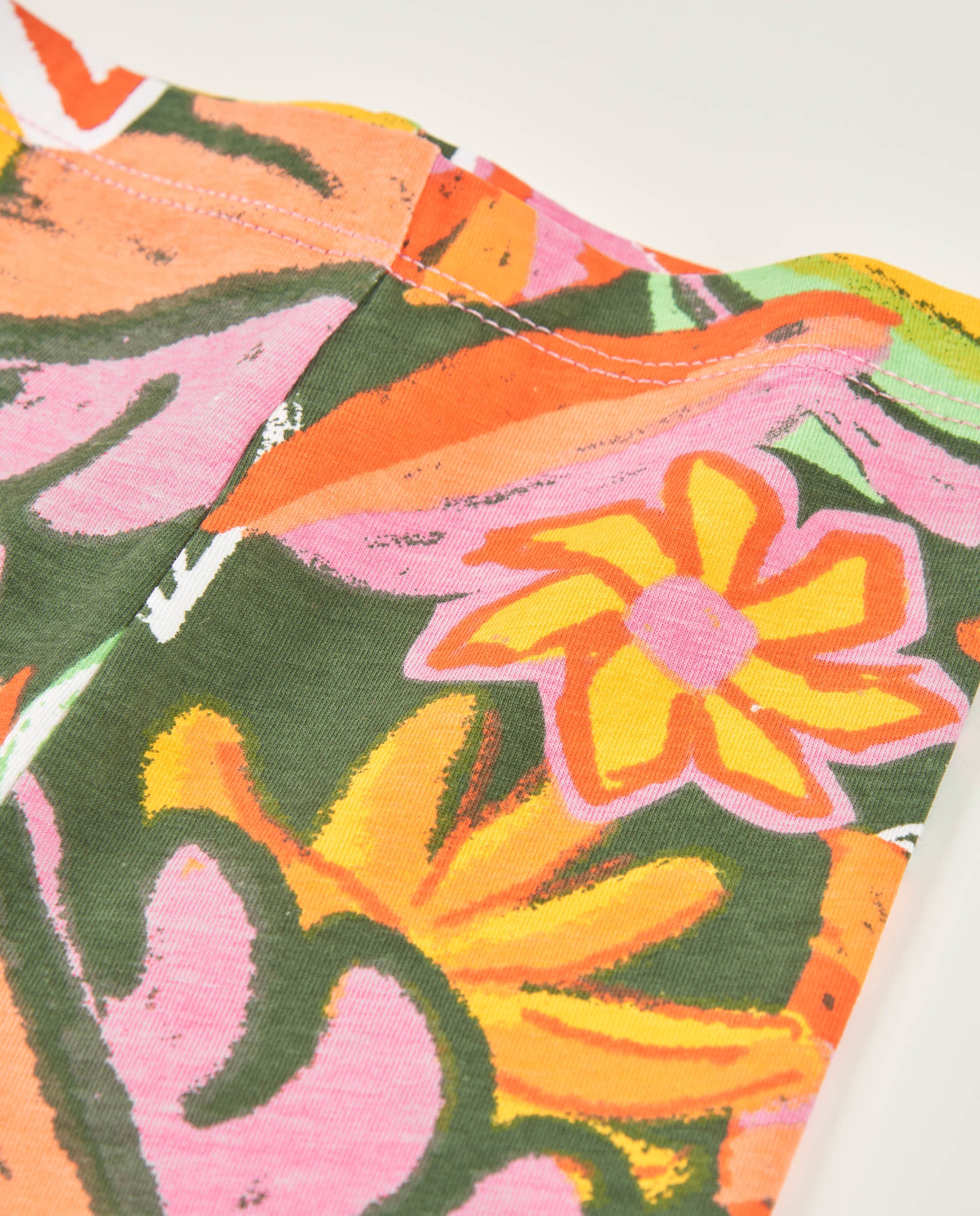TucTuc Leggings leggings bambina arancione fiori maxi