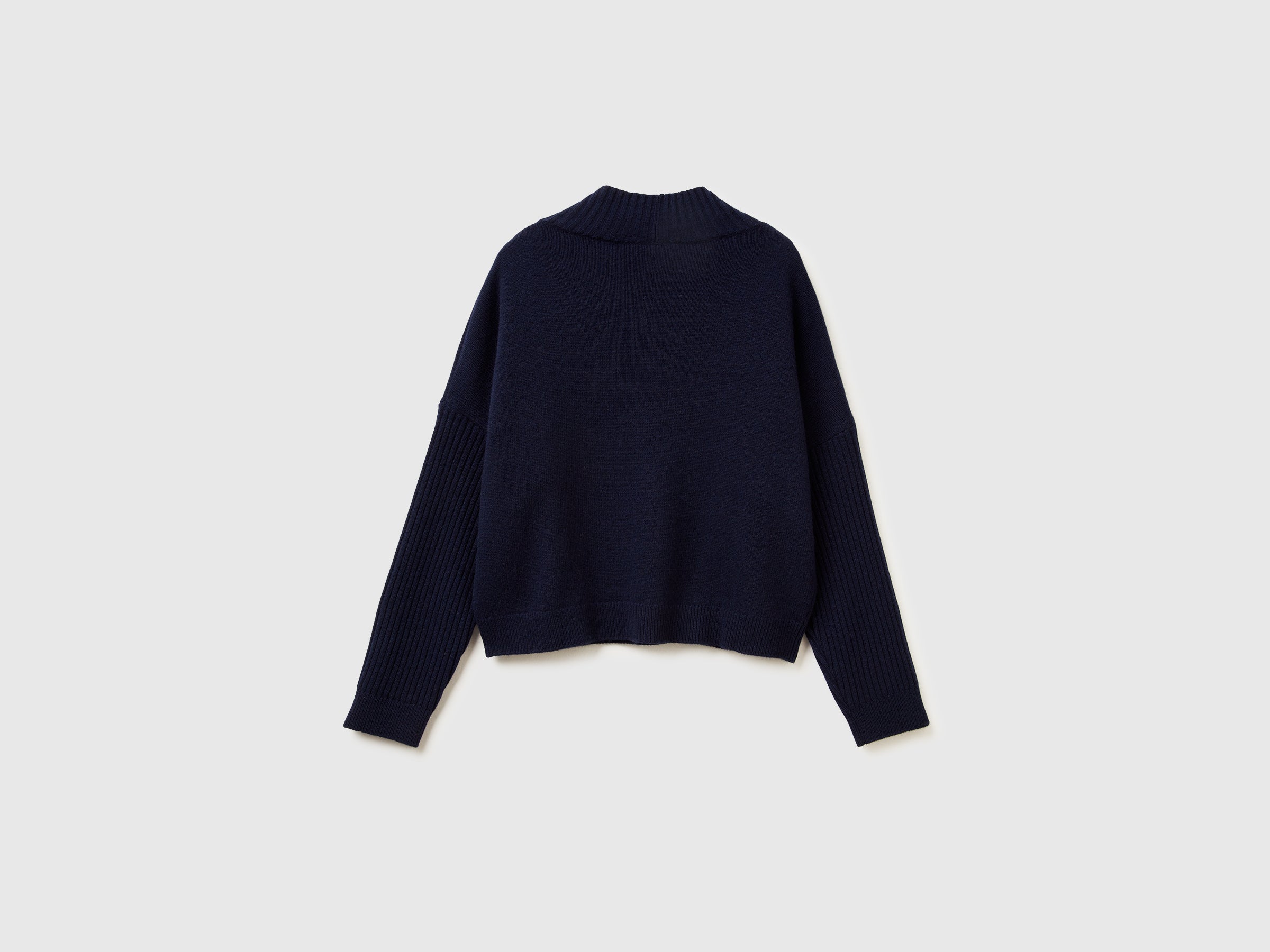 Benetton Boxy Fit V-Neck maglione lana scollo a V taglia M