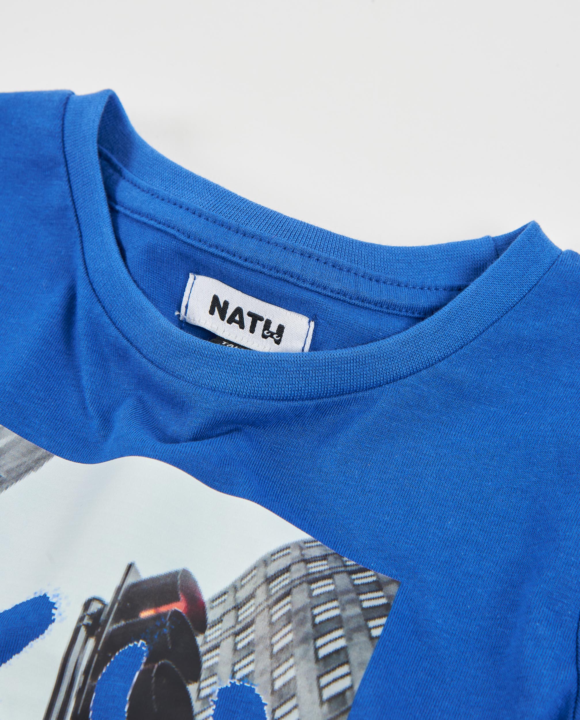 TucTuc Magliette maglia bambino blu stampa urbana