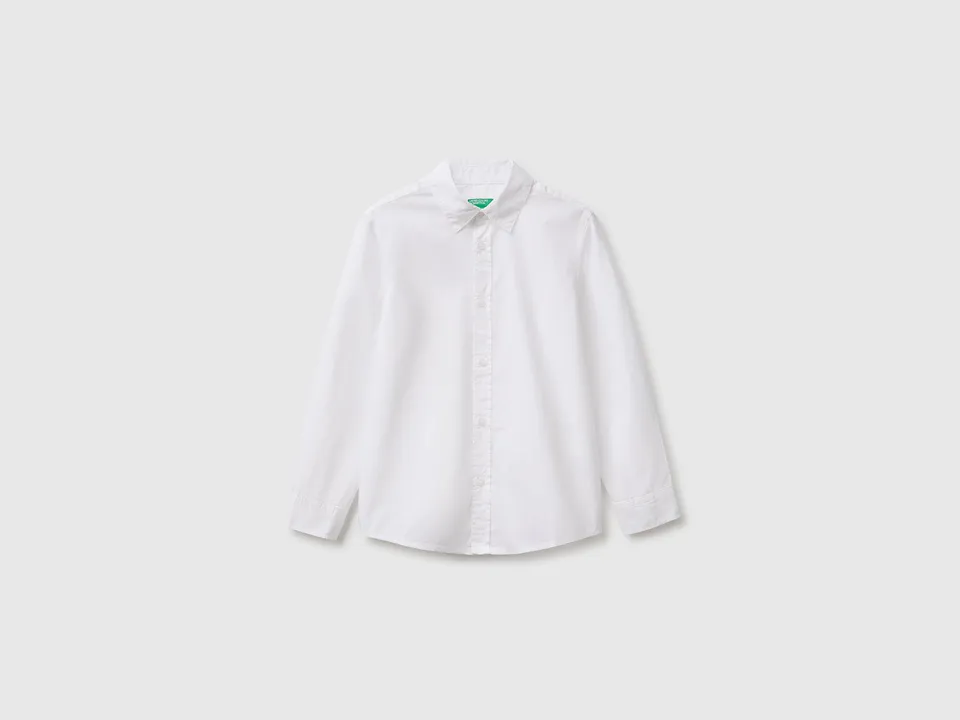 United Colors of Benetton camicia righe cotone maniche lunghe