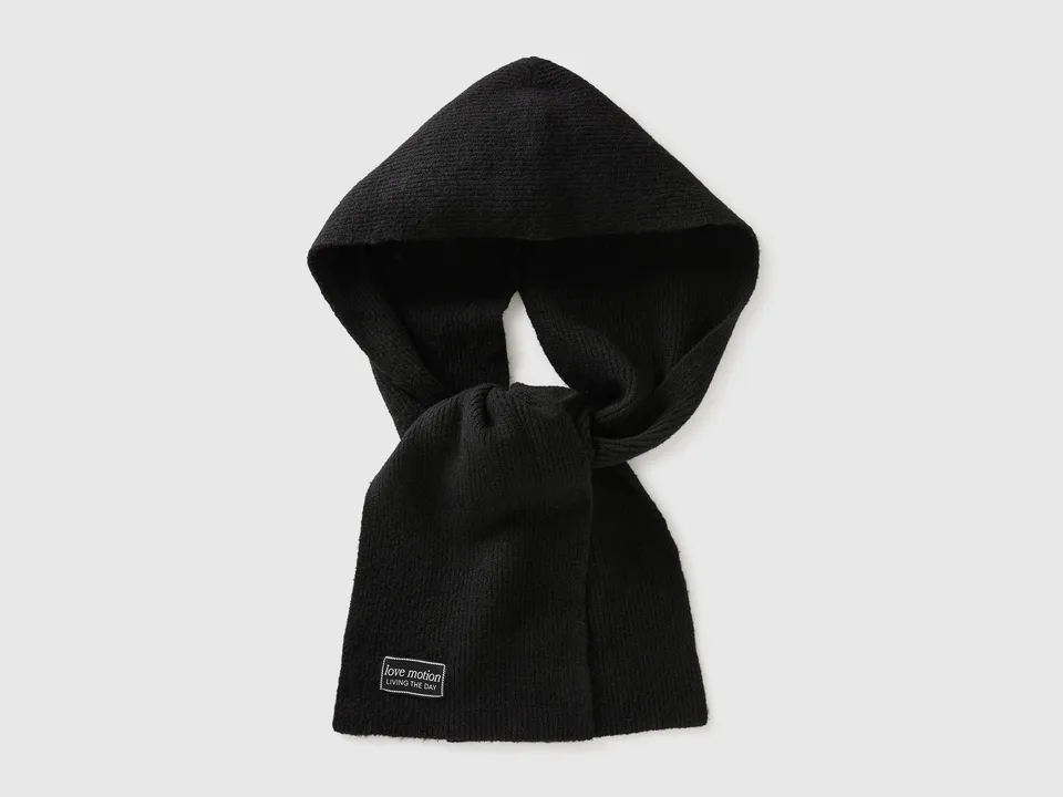 United Colors of Benetton Hooded Scarf Sciarpa Cappuccio Lana OS