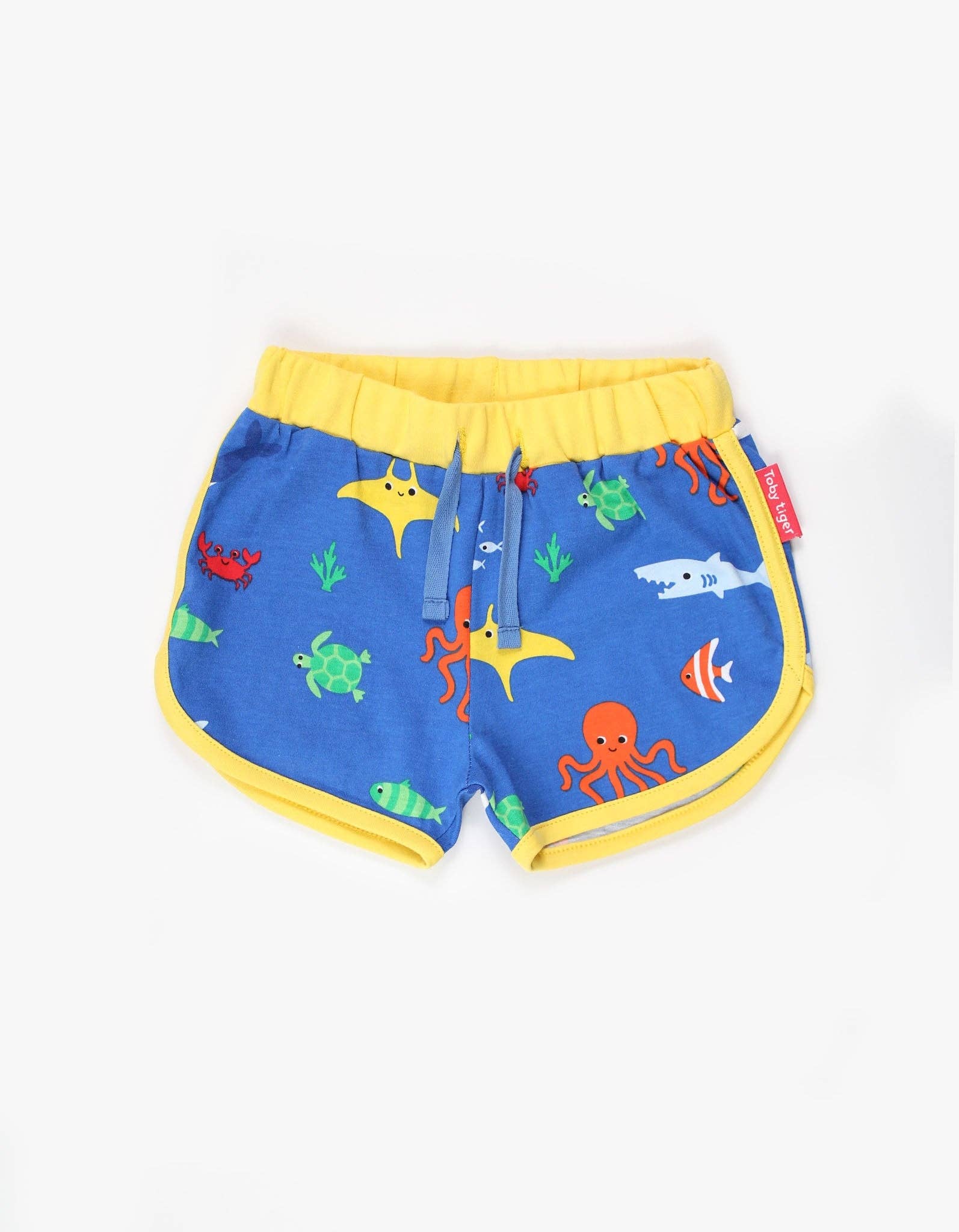 Toby Tiger Pantaloncini Jogging Animali Marini Cotone Bio 6-12 Mesi