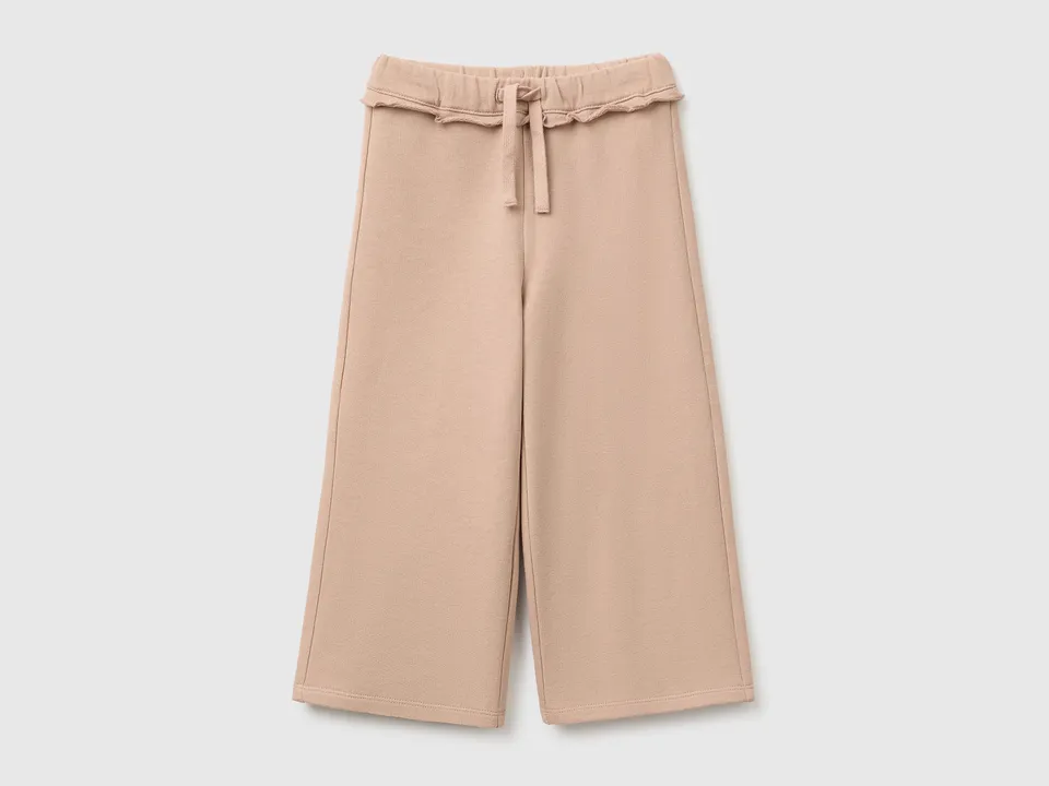 United Colors of Benetton Pantaloni Tuta Bimba Cotone Bio 104 Volant