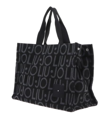 Liu Jo Jeans Tote Logo Allover Shopper Nero