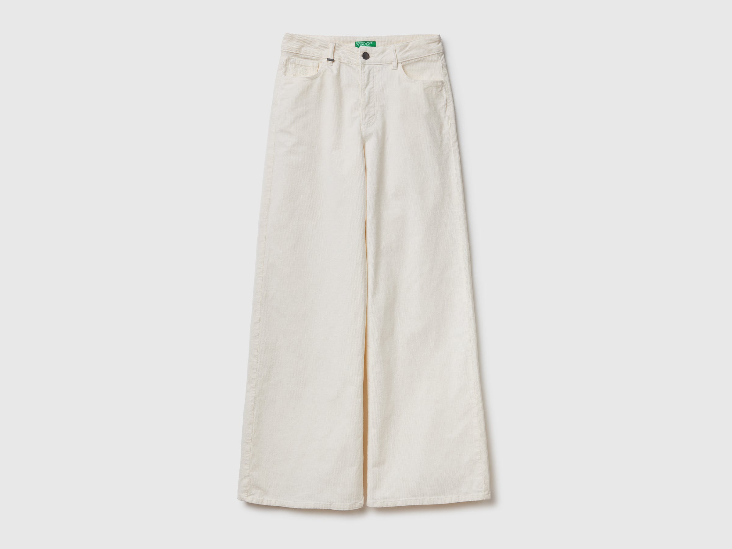 Benetton pantaloni velluto larghi cotone taglia 30