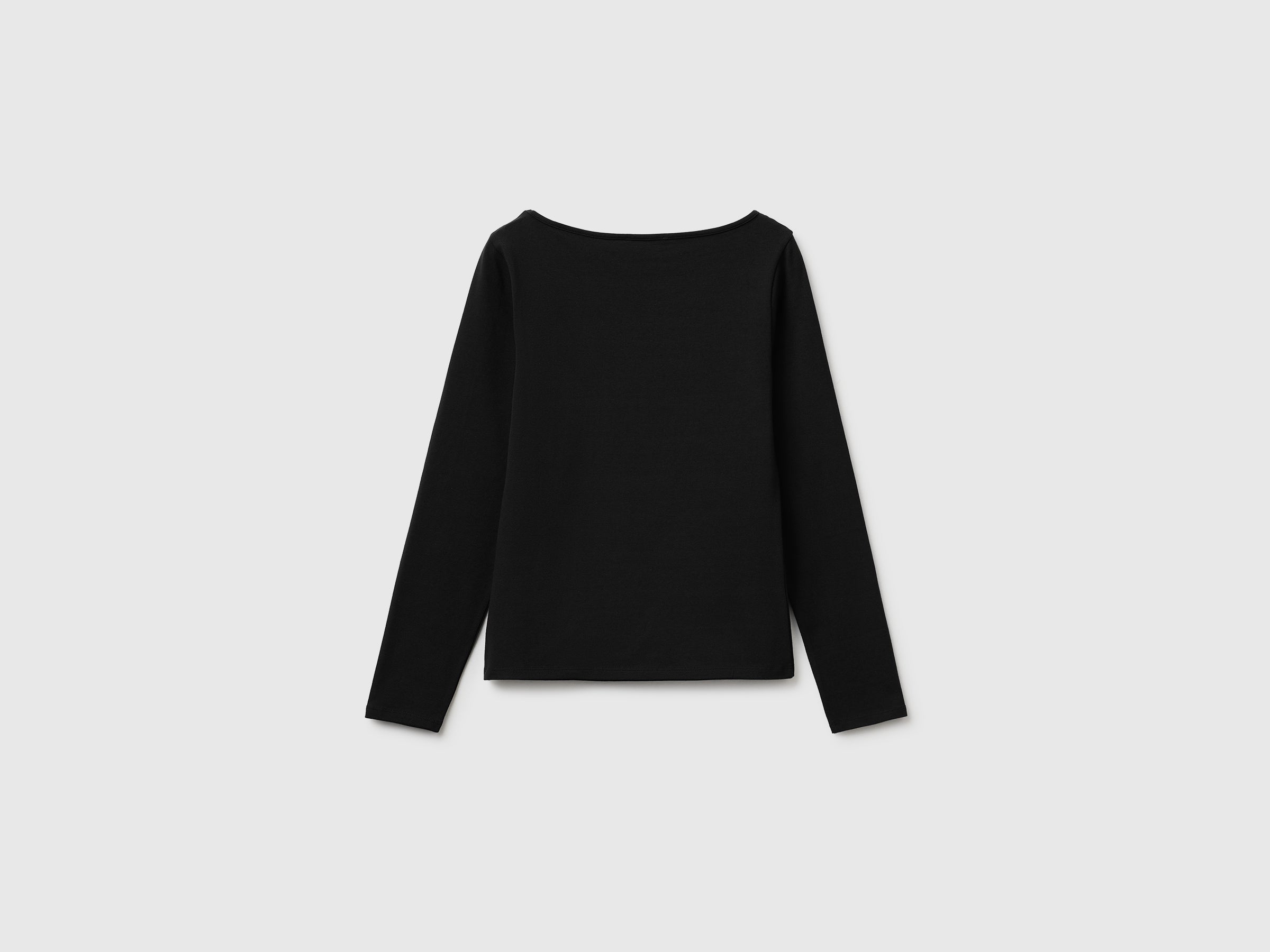 United Colors of Benetton Maglietta Slim Scollo Ampio Cotone Stretch
