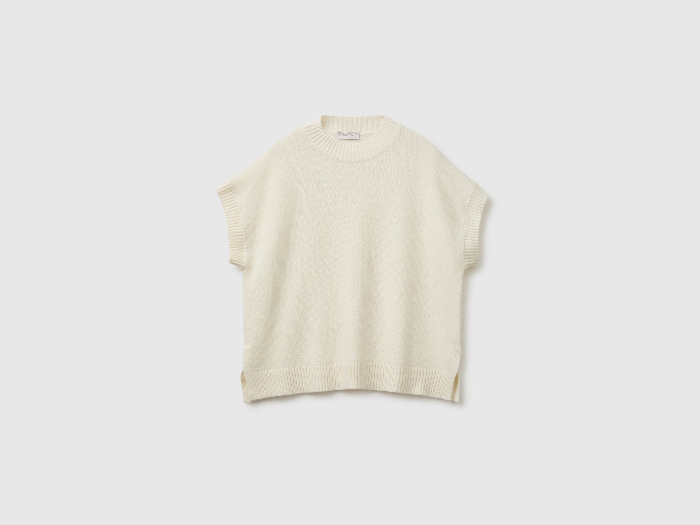 United Colors of Benetton Gilet Maglia Misto Lana Taglia M