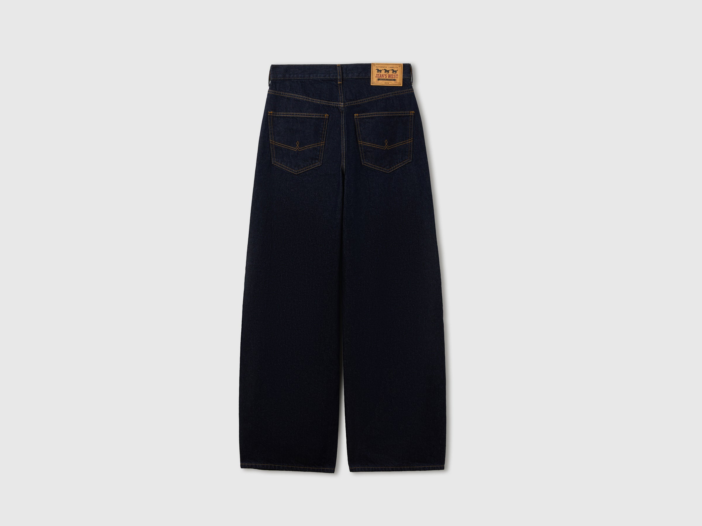 Benetton Jeans 4MJXNE006_901 jeans larghi cotone rinse