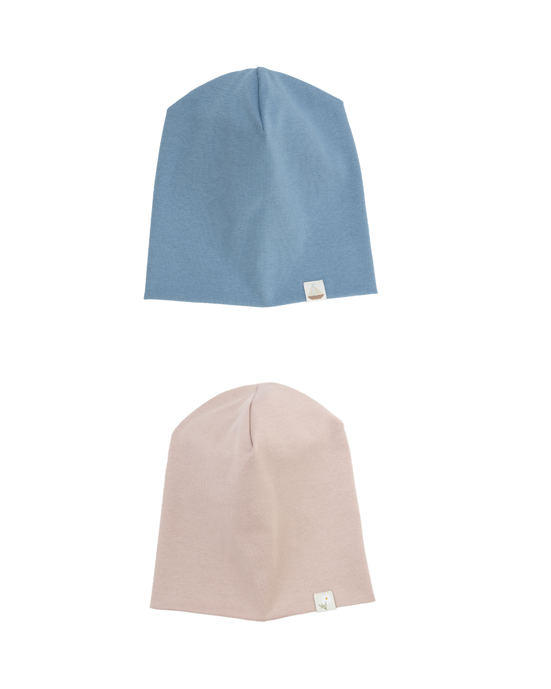 Woolly Organic SS27 Beanie cuffia bambino cotone organico Rose Clay