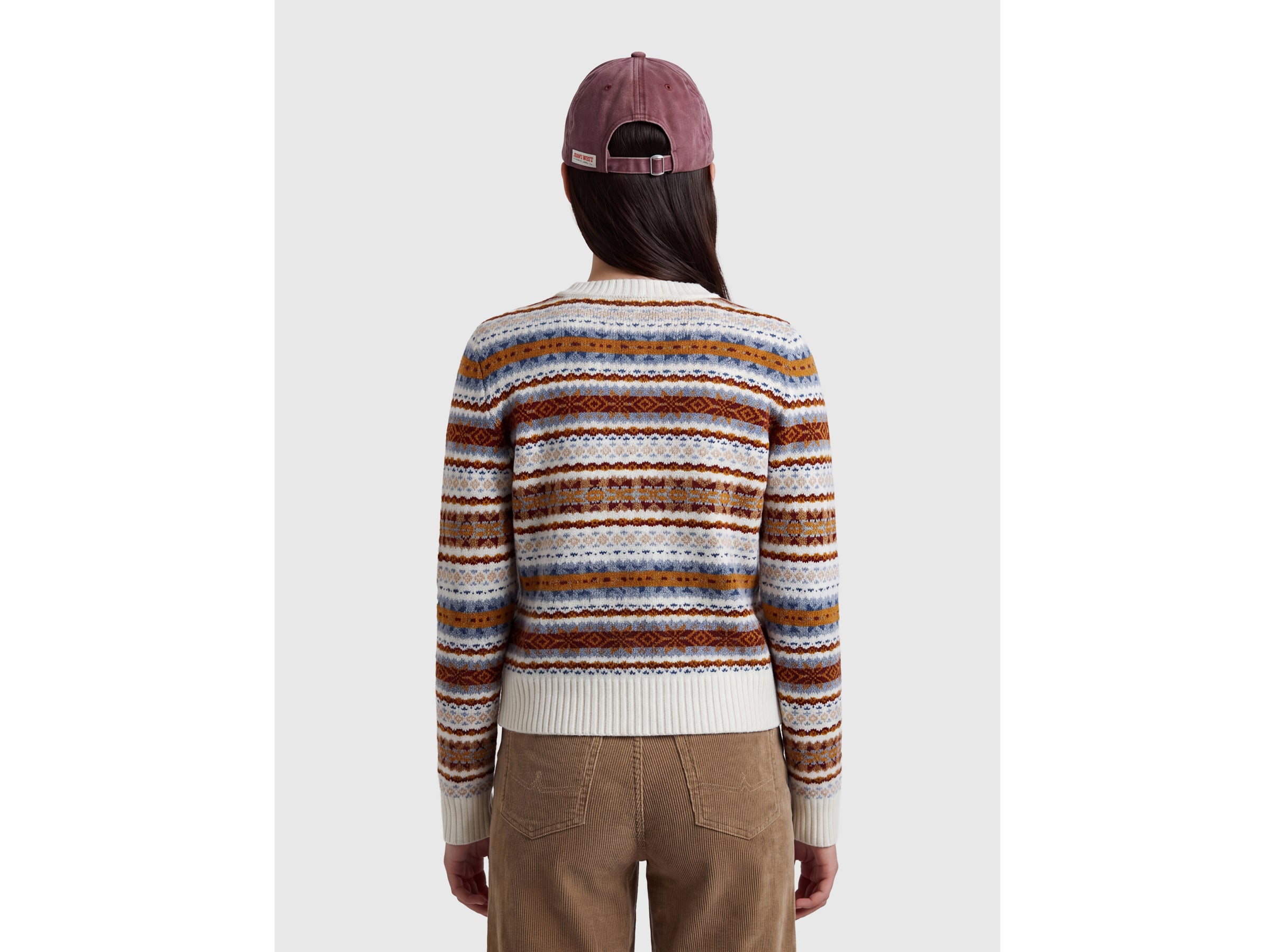 United Colors of Benetton Wool Blend Jacquard Cardigan donna lana M