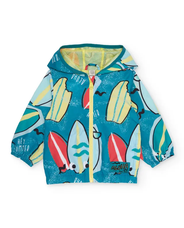 TucTuc Giacche giacca bambino blu surf leggera cappuccio