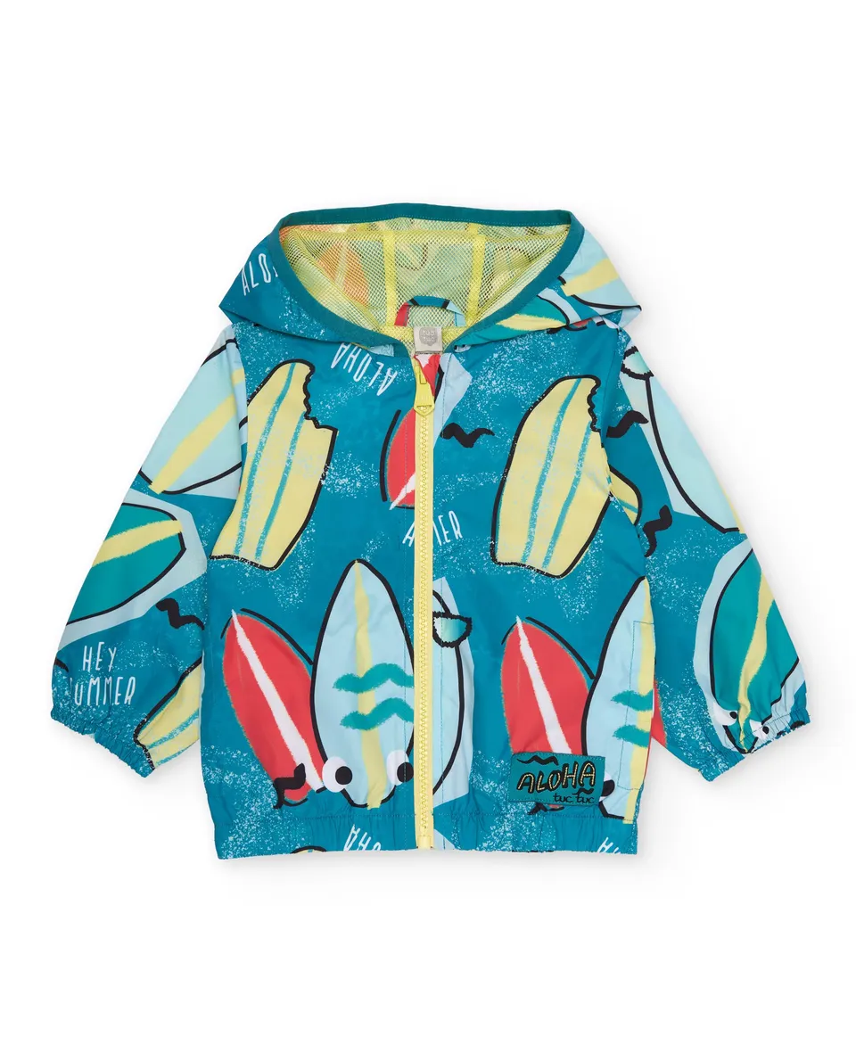 TucTuc Giacche giacca bambino blu surf leggera cappuccio