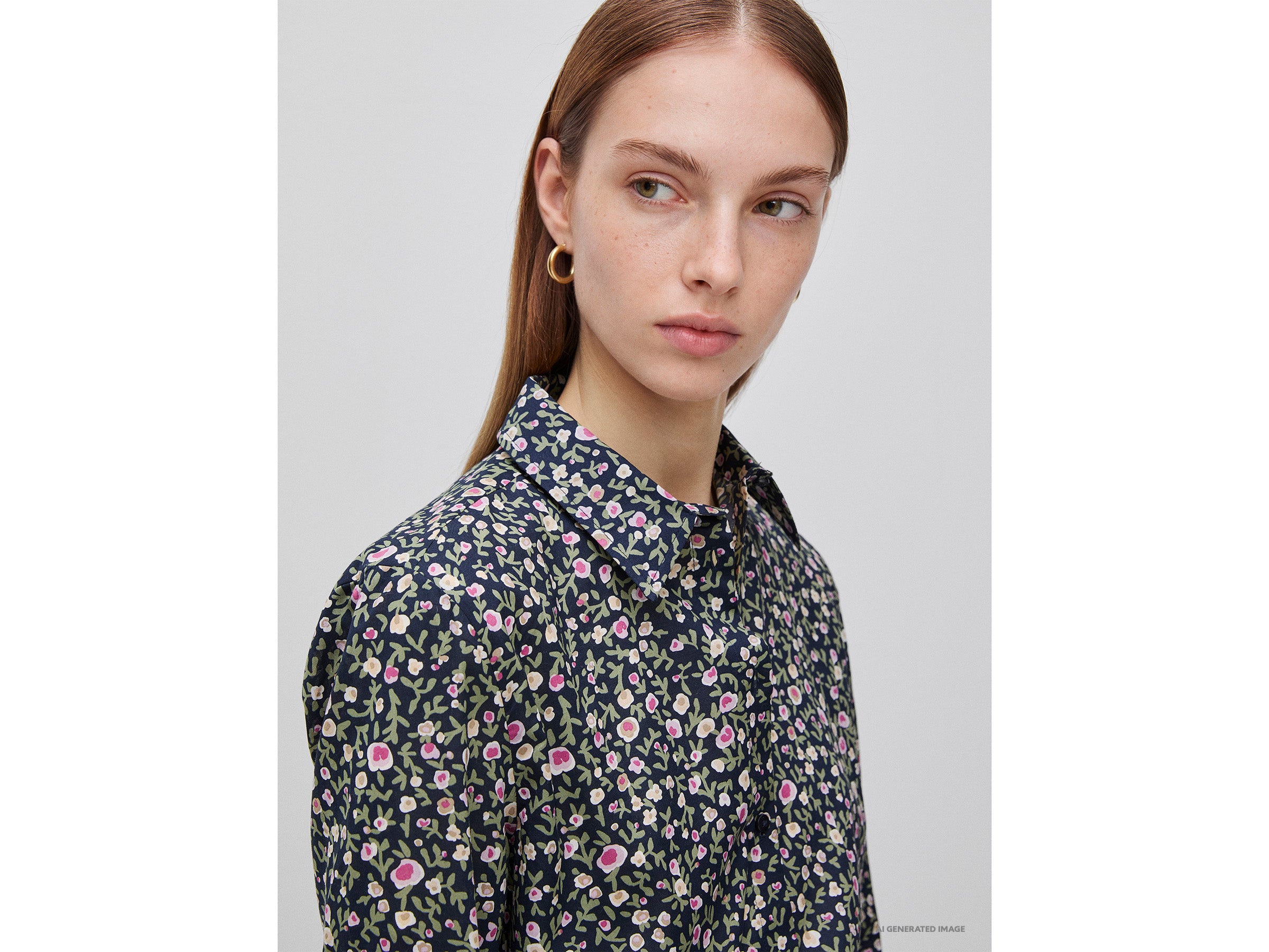 Benetton Patterned shirt camicia cotone fantasia taglia M