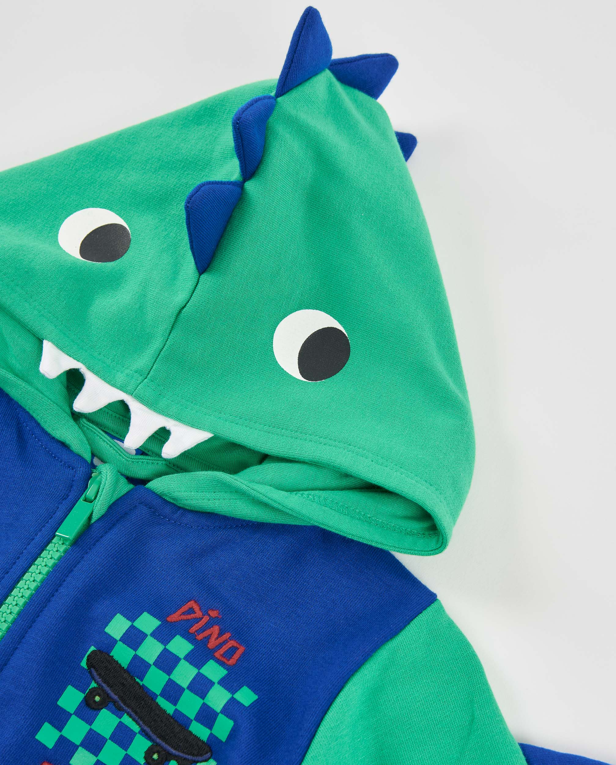 TucTuc Felpe Felpa cappuccio bimbo dinosauro blu