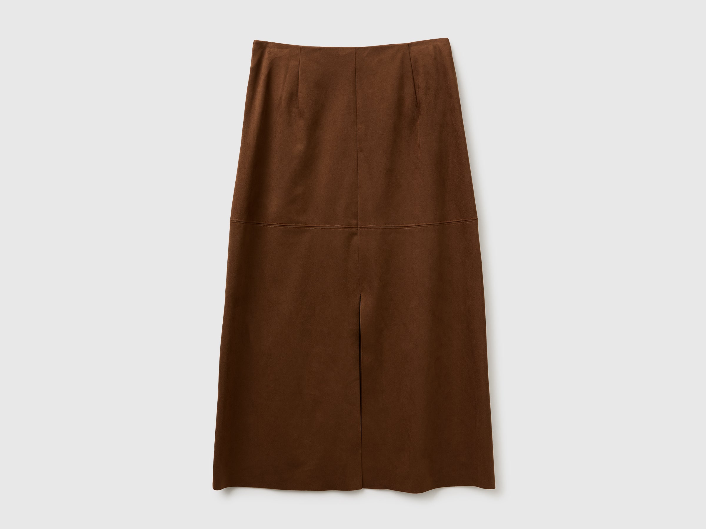 United Colors of Benetton Gonna Midi Effetto Camoscio Donna