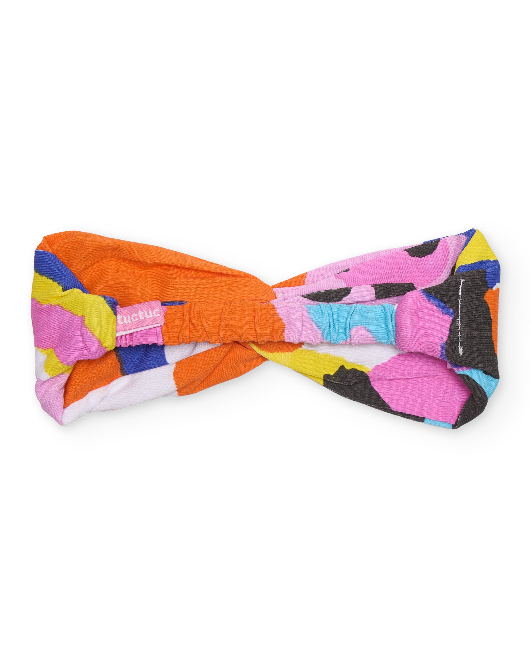 TucTuc Accessori fascia bambina rosa maglia nodo frontale