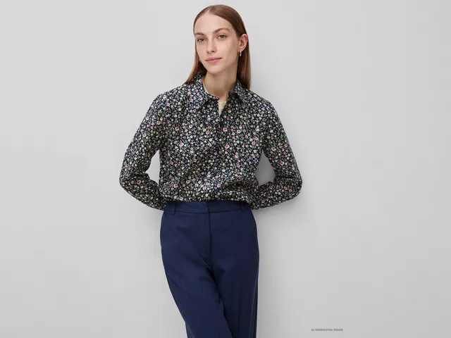 Benetton Patterned shirt camicia cotone fantasia taglia M