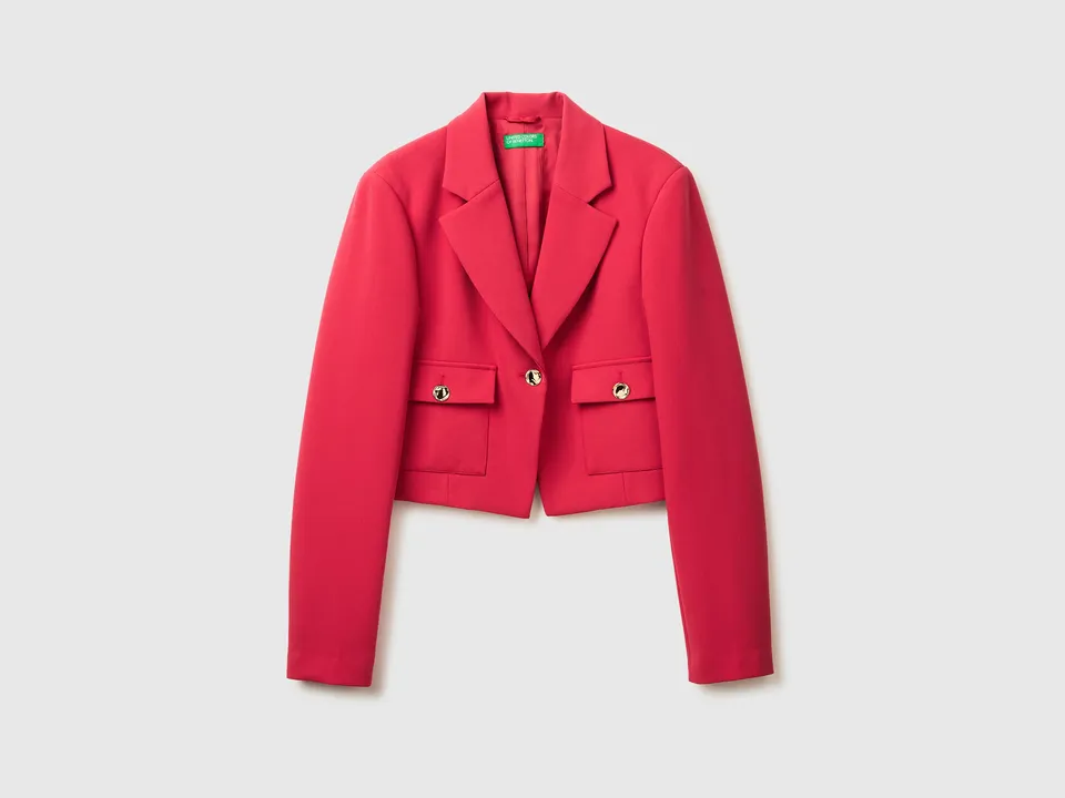 United Colors of Benetton Cropped Blazer giacca 42 viscosa